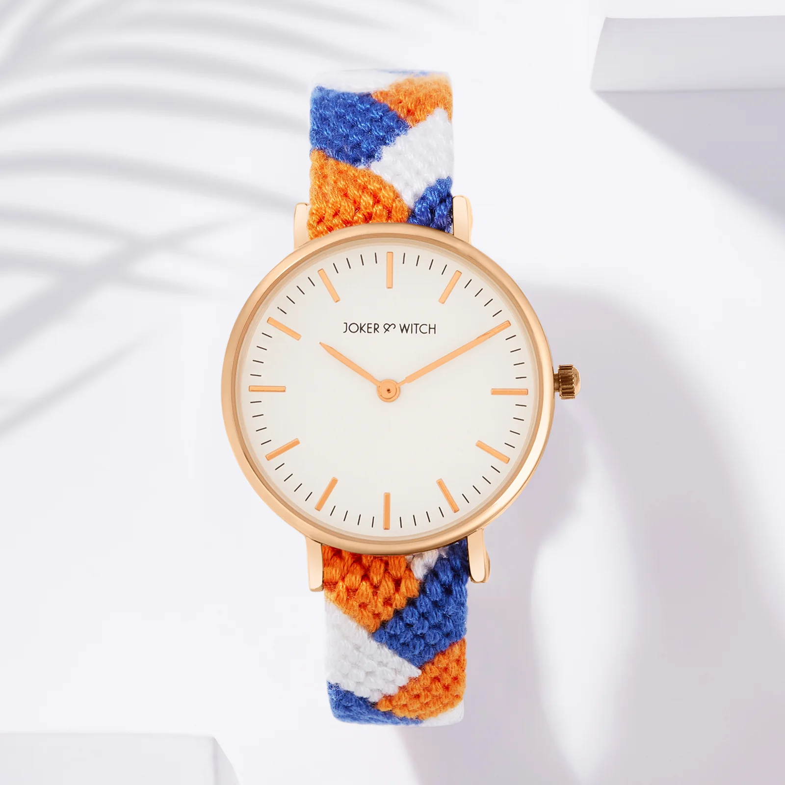 Serenity White Medium Dial Multicolor Macrame Strap Women's Watch