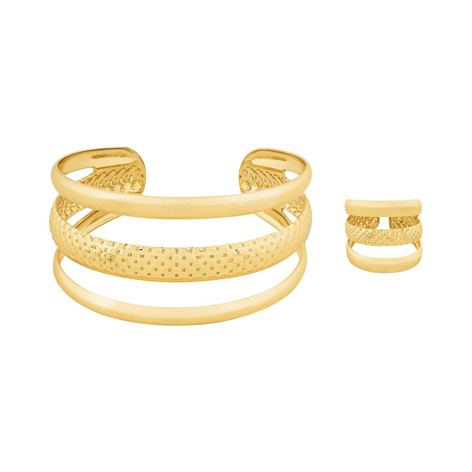 Serima Gold Seashells Bracelet & Ring Set - Image 3