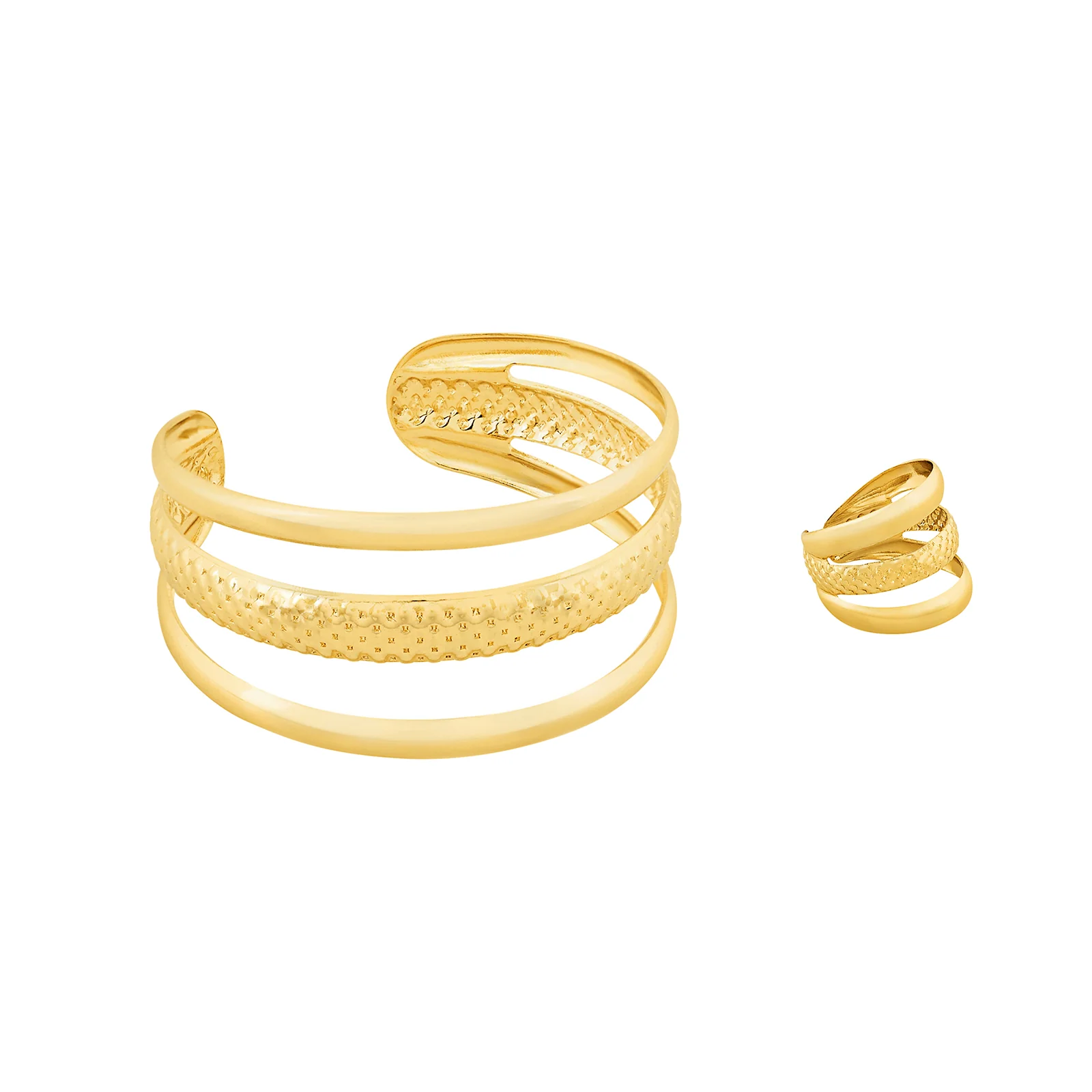 Serima Gold Seashells Bracelet & Ring Set - Image 4