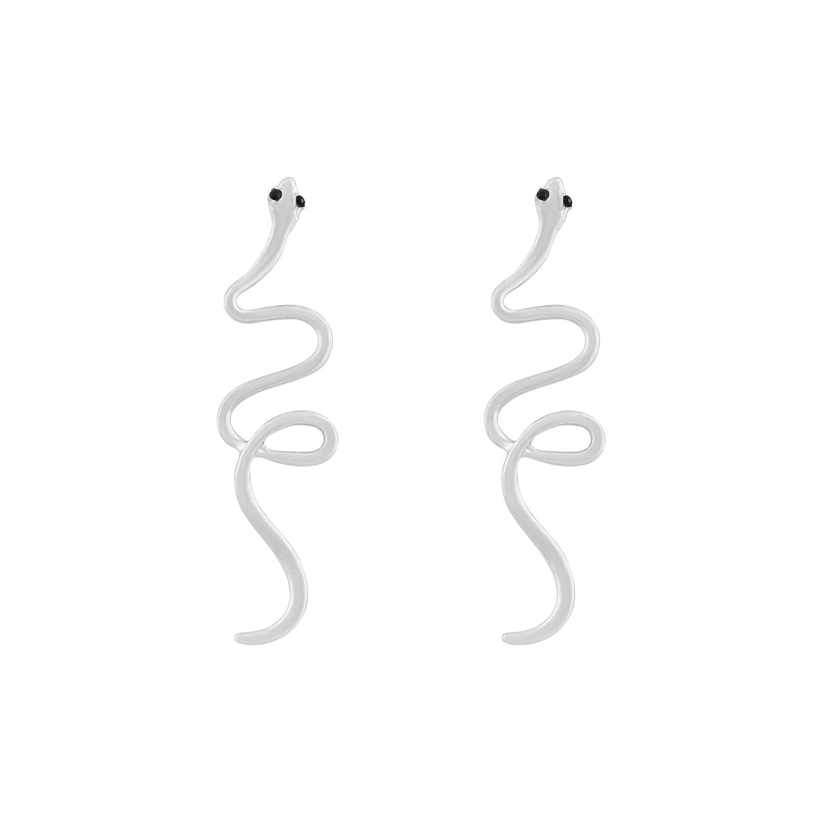 Serpens Silver Snake Earring - Image 3
