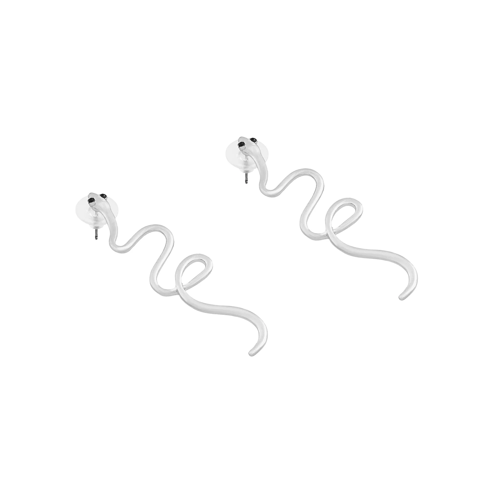 Serpens Silver Snake Earring - Image 4