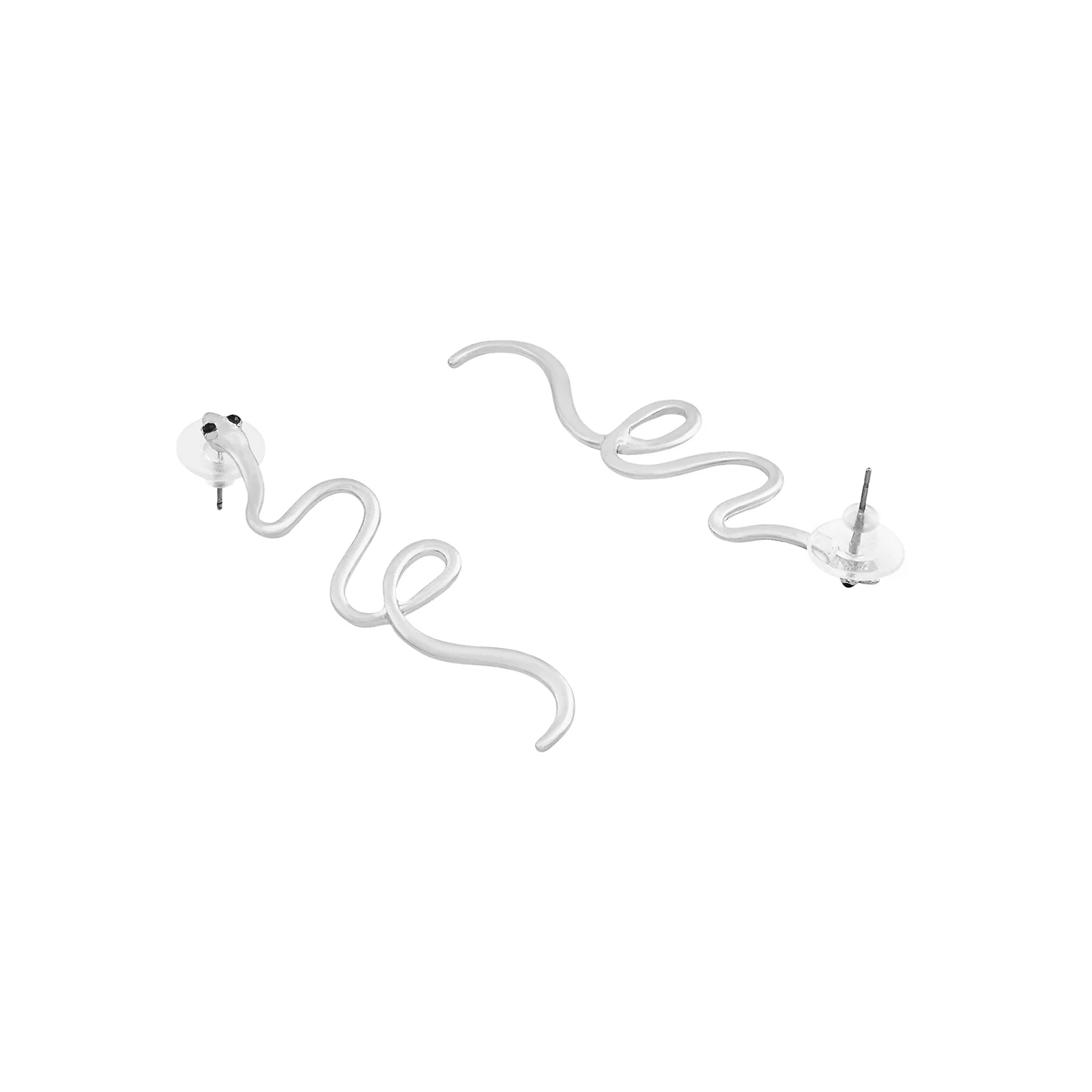 Serpens Silver Snake Earring - Image 5