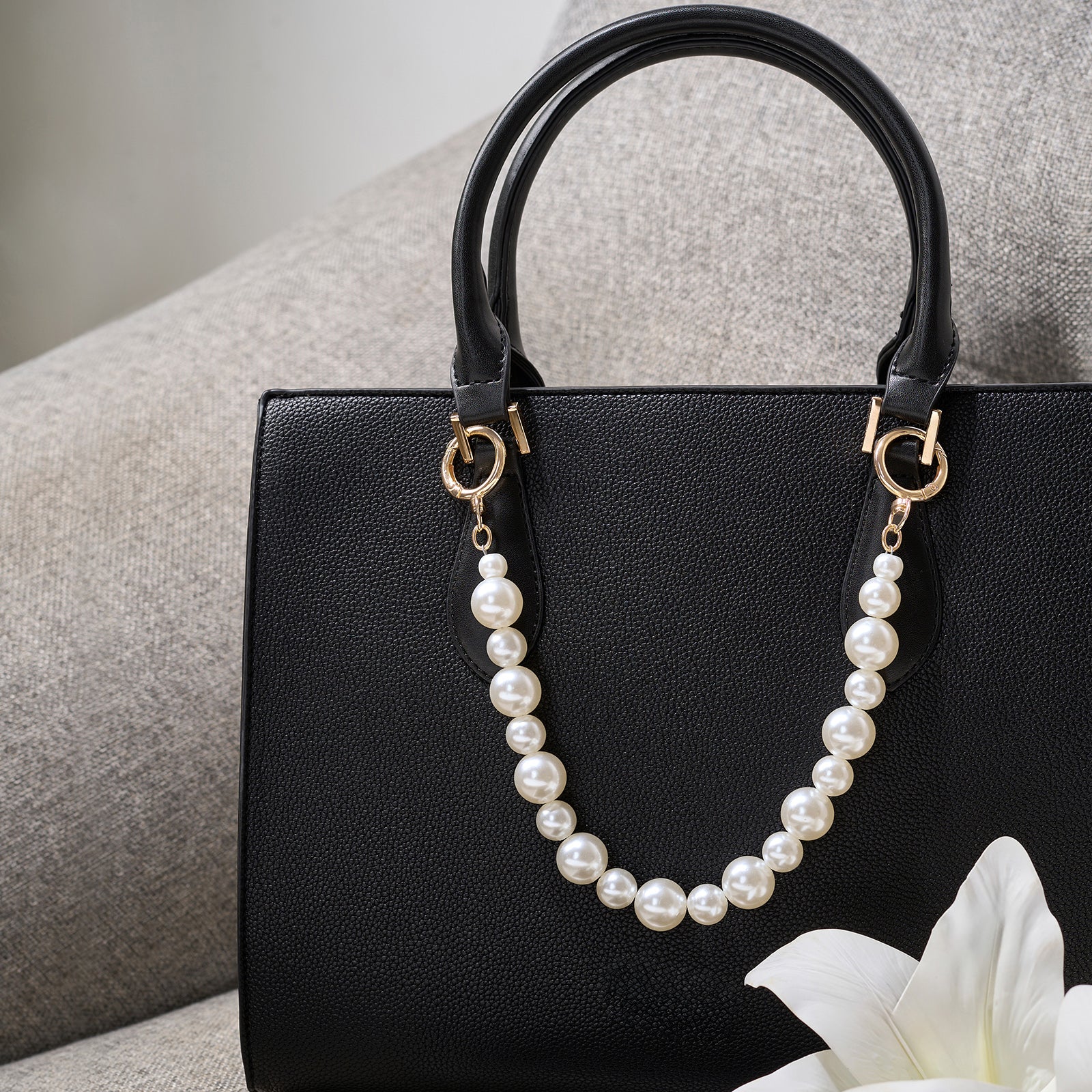 Shiny-Drop Pearl Bag Charm - Image 3