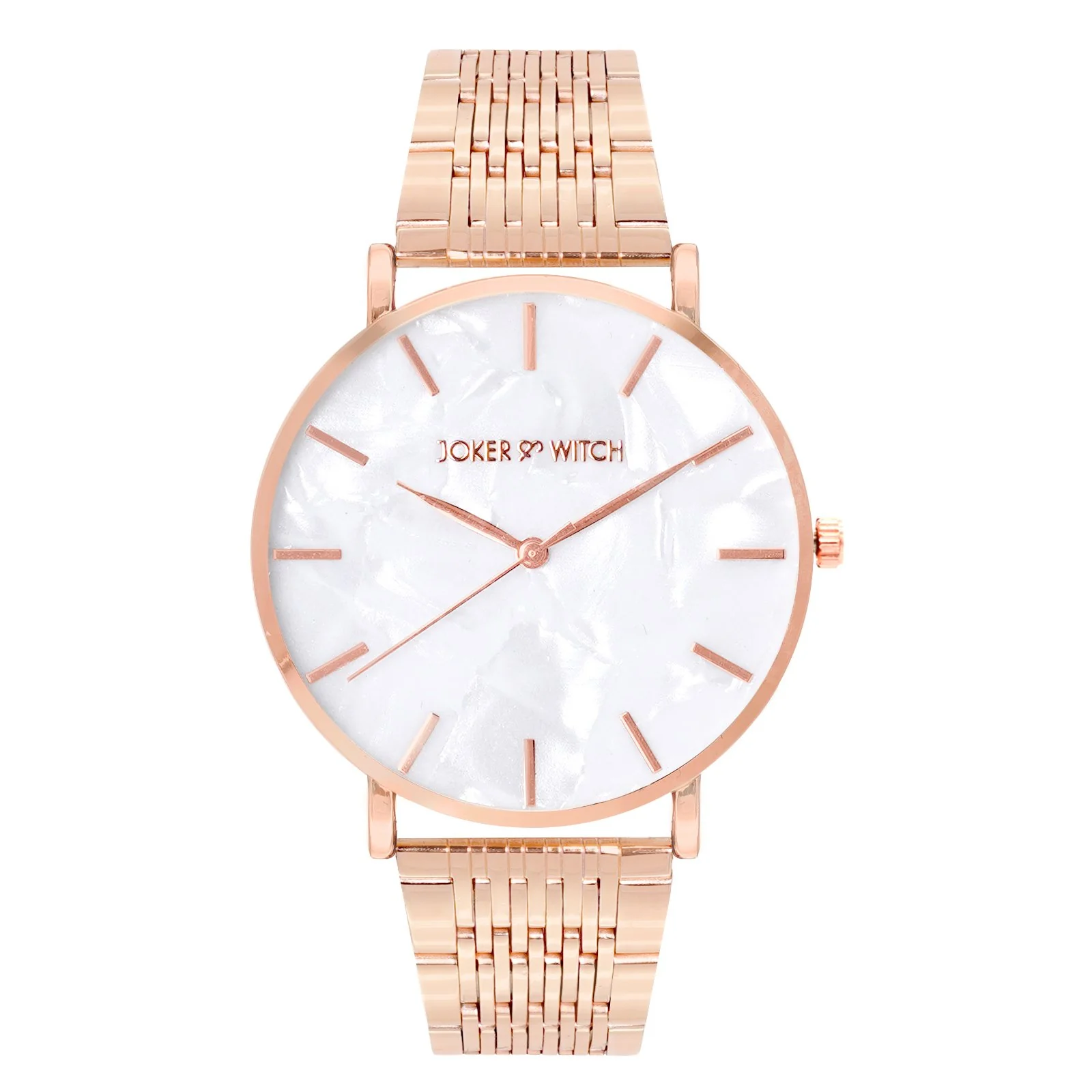 Signature White MOP Large Dial White Linked Chain Strap Women's Watch - Image 2
