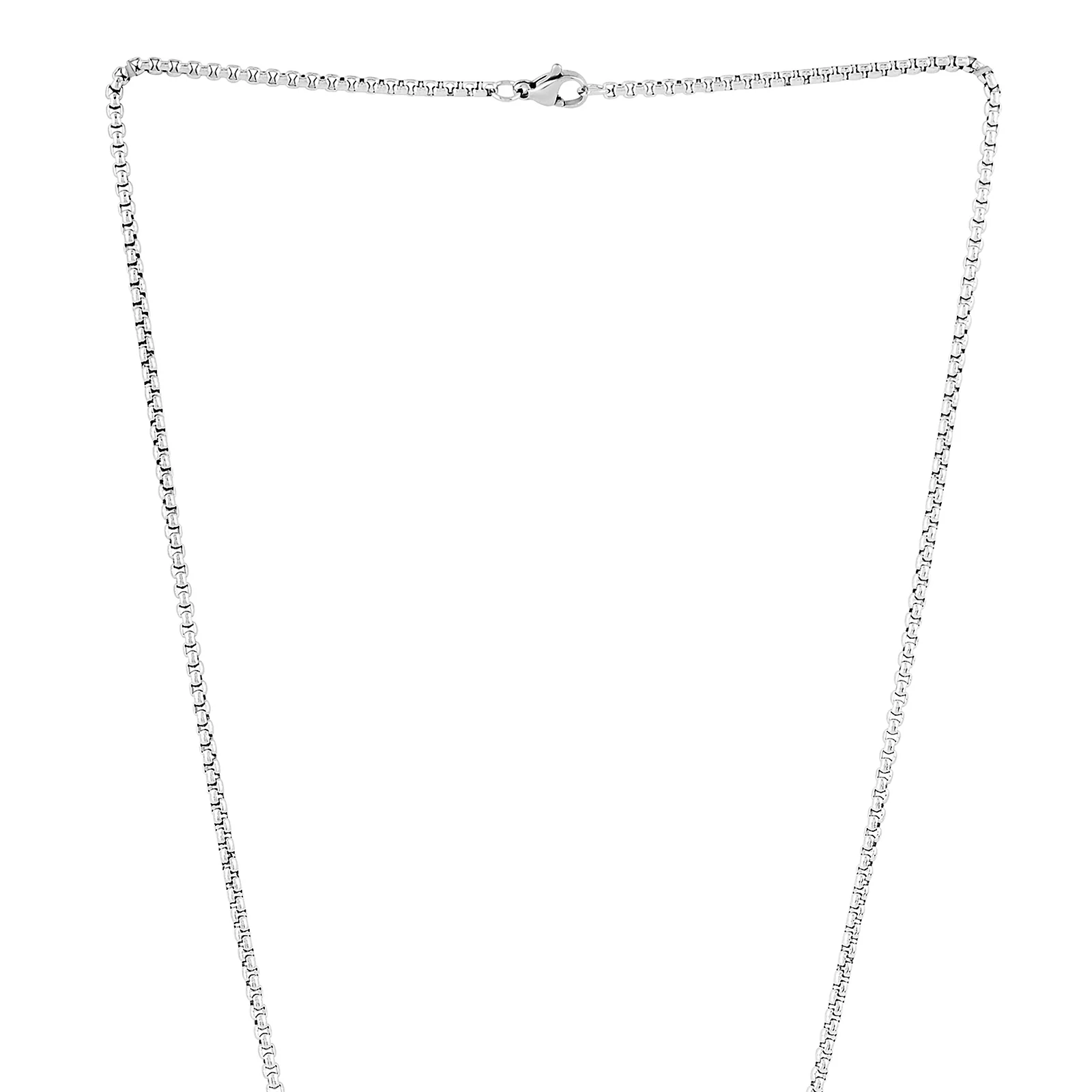 Silver Faith Cross Men's Necklace - Image 5
