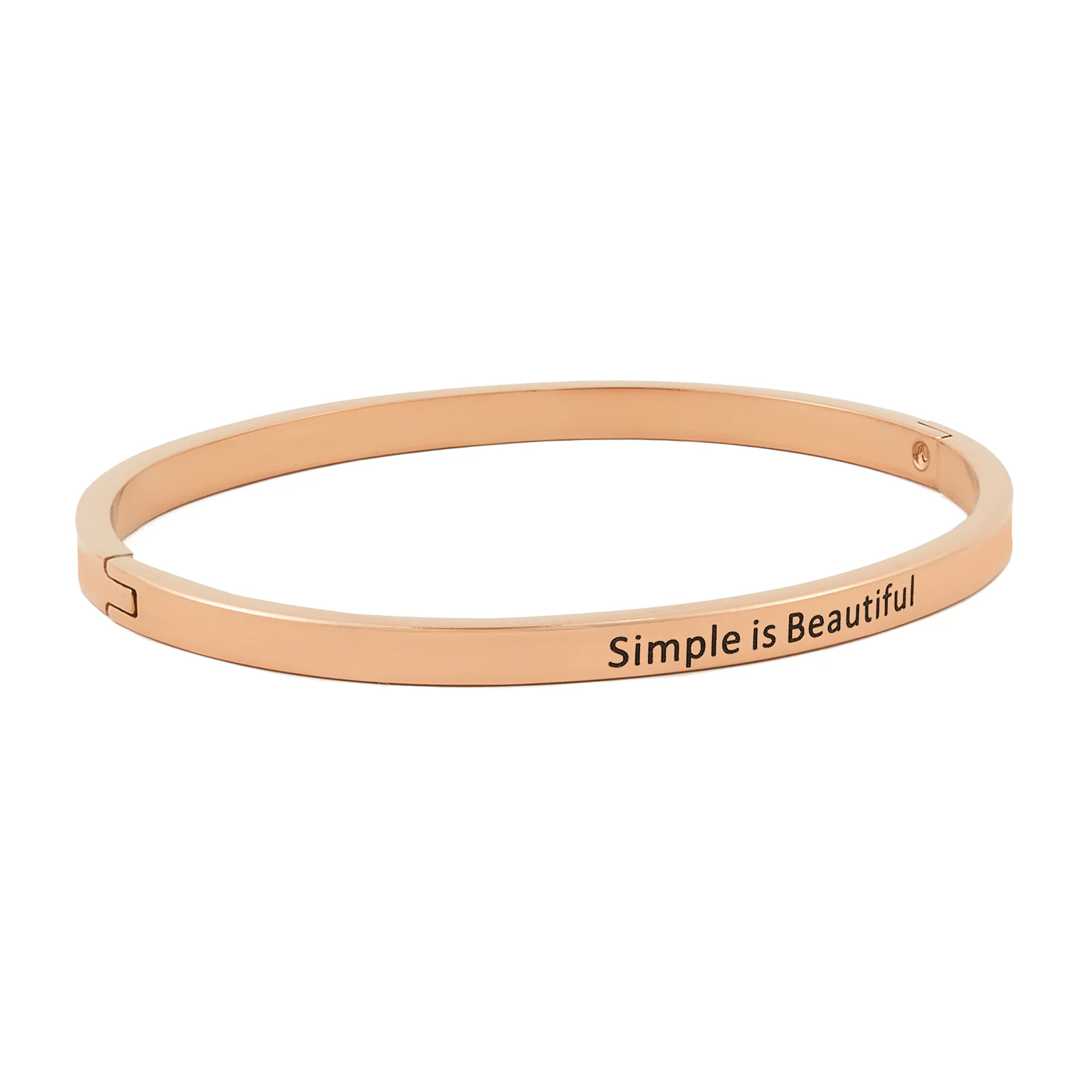 Simple is Beautiful Rose Gold Mantra Band - Image 4