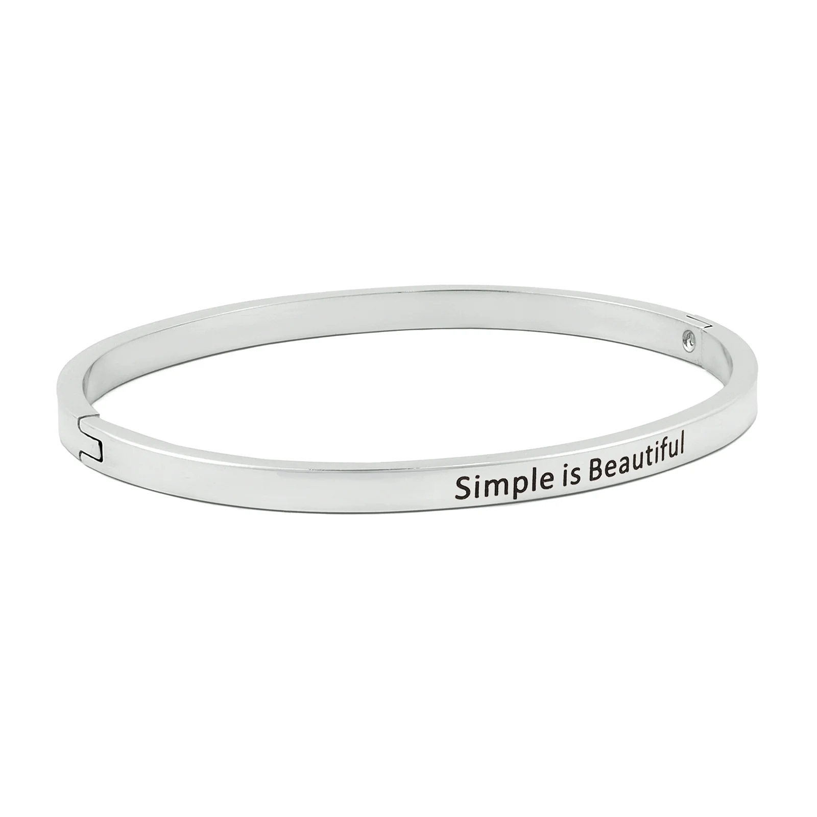 Simple is Beautiful Silver Mantra Band - Image 4