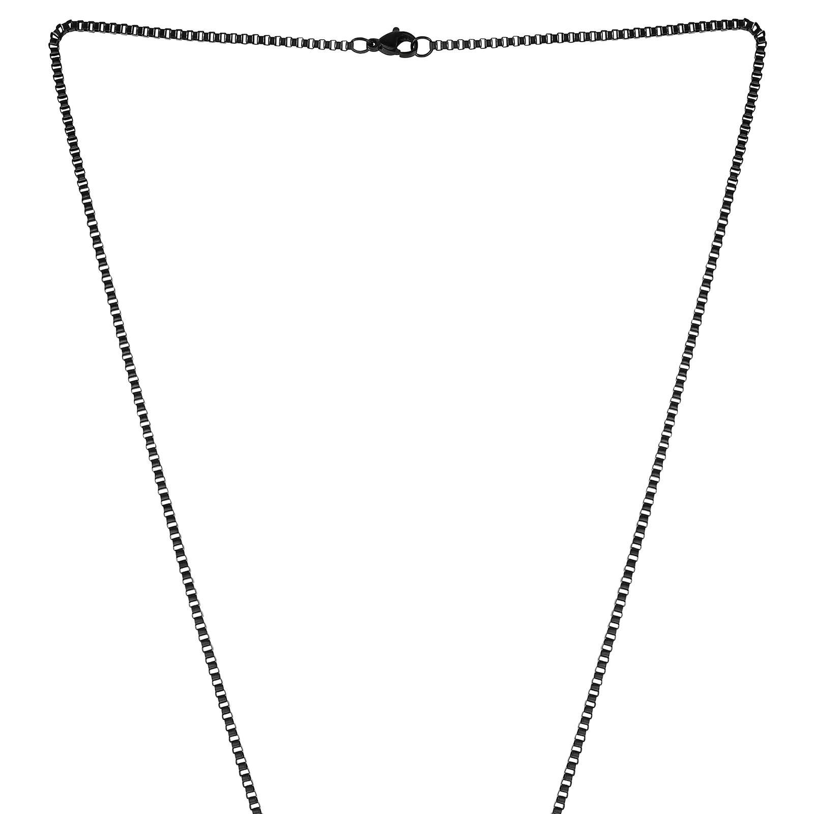 Skull & Bones Black Men's Curve Tag Mantra Necklace - Image 5