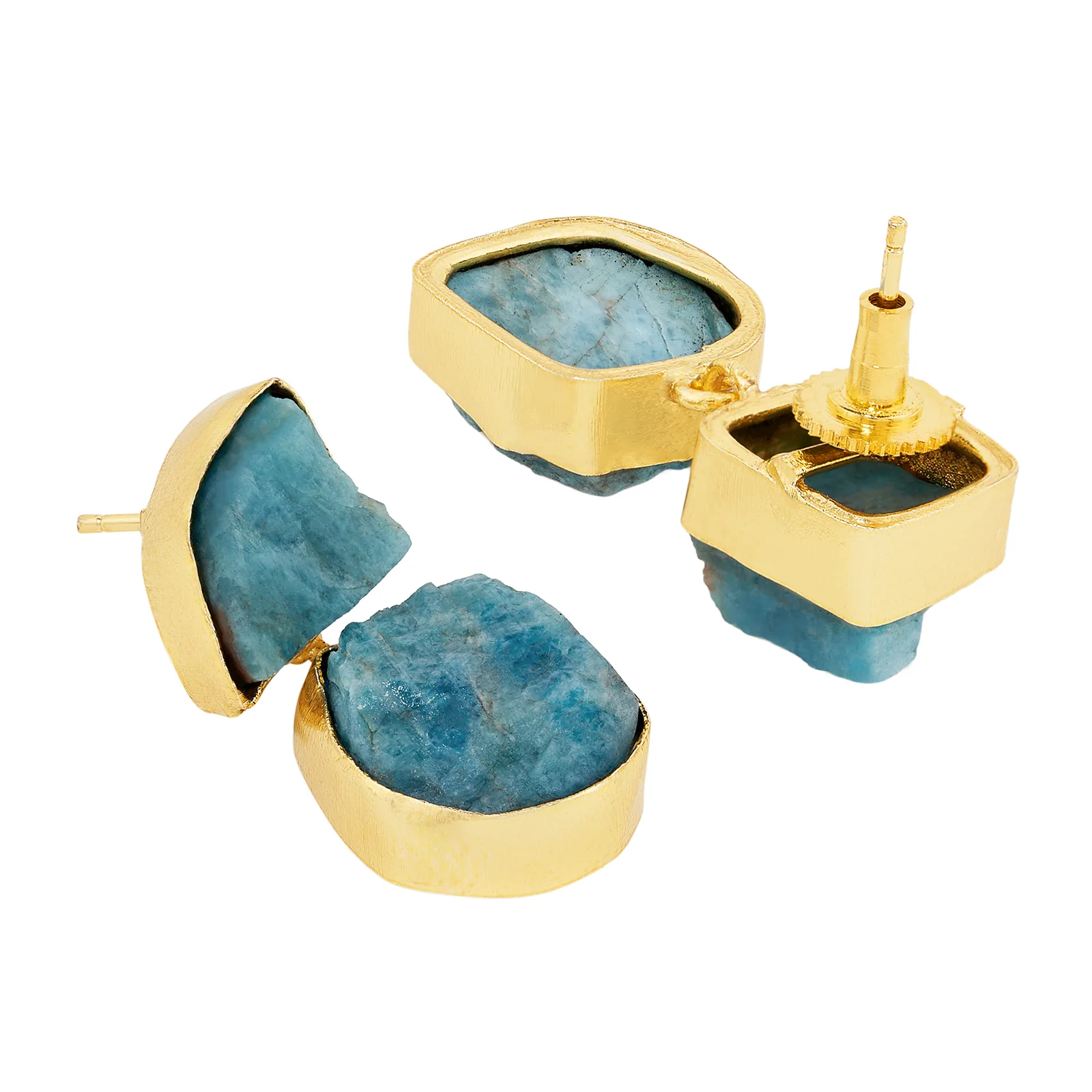 Soléa Blue Natural Stone Danglers - Image 5