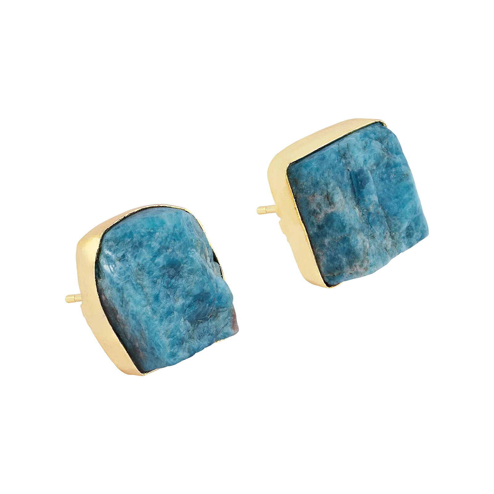 Soléa Dark Blue Natural Stone Earrings - Image 4