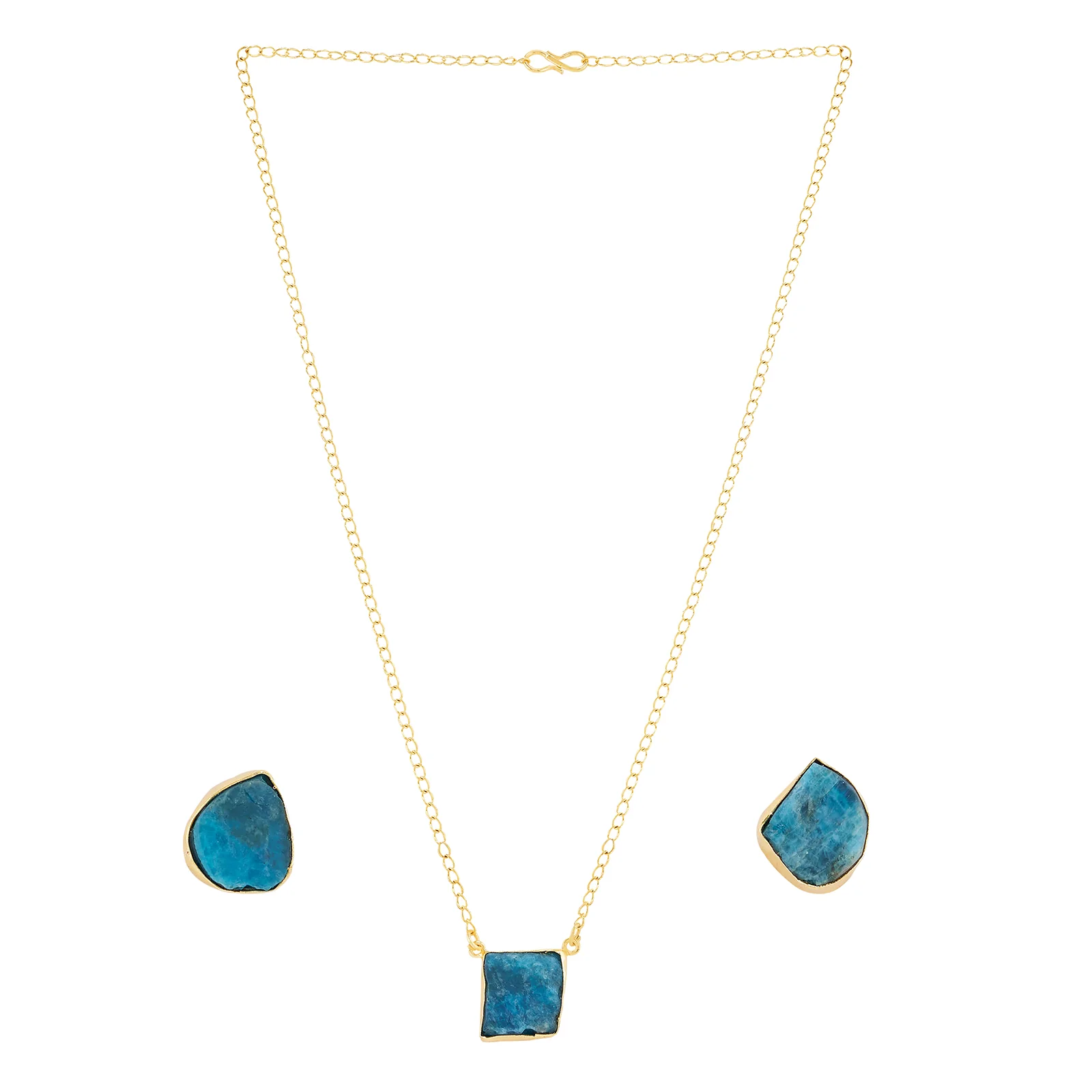 Soléa Dark Blue Natural Stone Necklace Set - Image 3