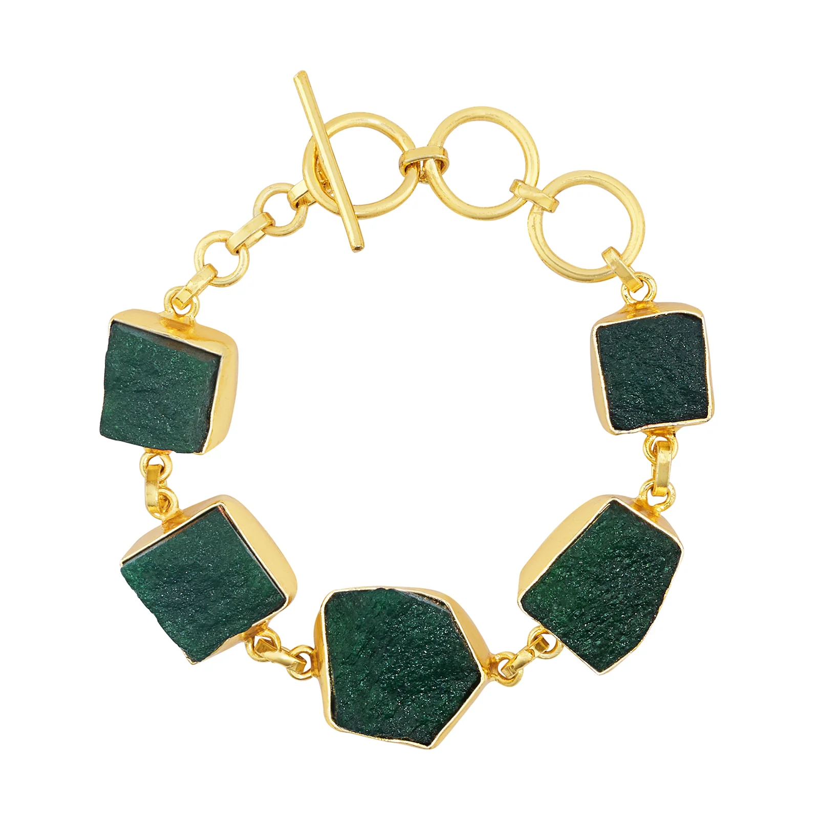 Soléa Dark Green Natural Stone Bracelet - Image 3