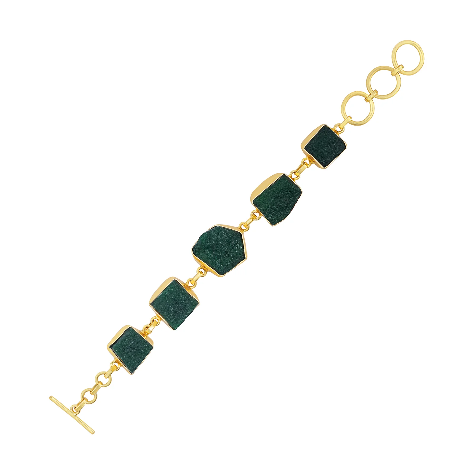 Soléa Dark Green Natural Stone Bracelet - Image 4