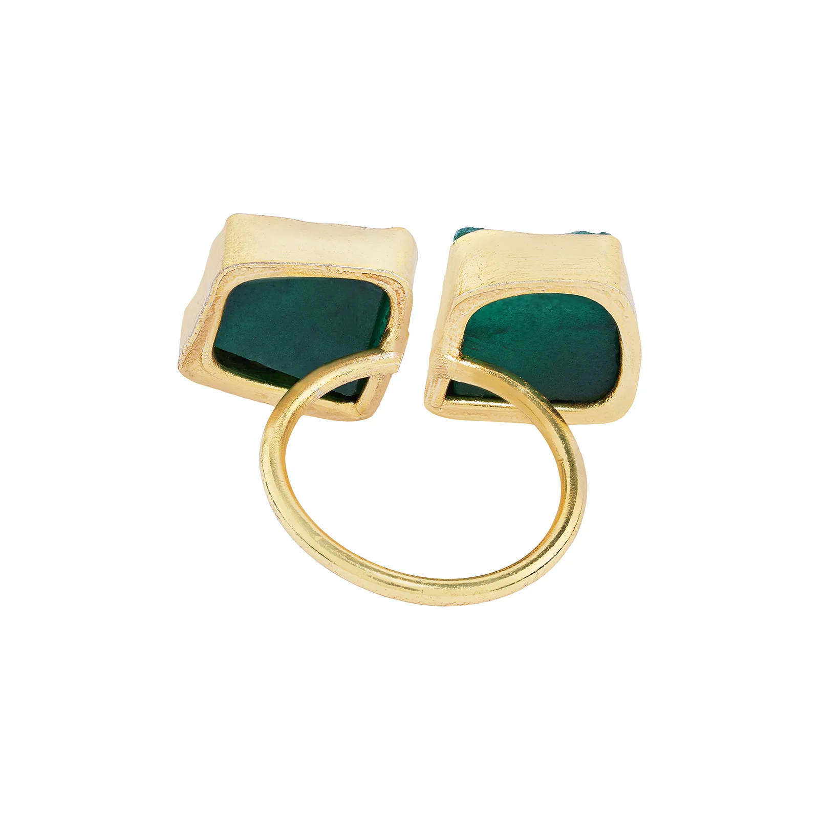 Soléa Dark Green Natural Stone Ring - Image 5
