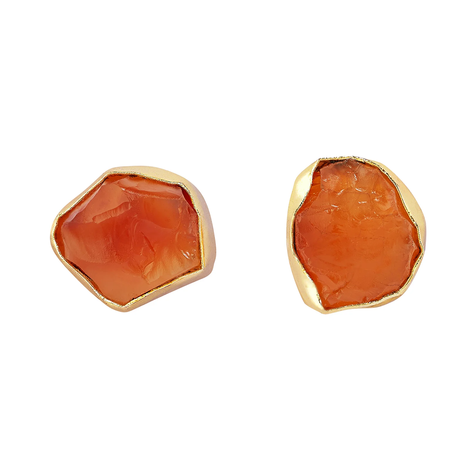 Soléa Orange Natural Stone Earrings - Image 3