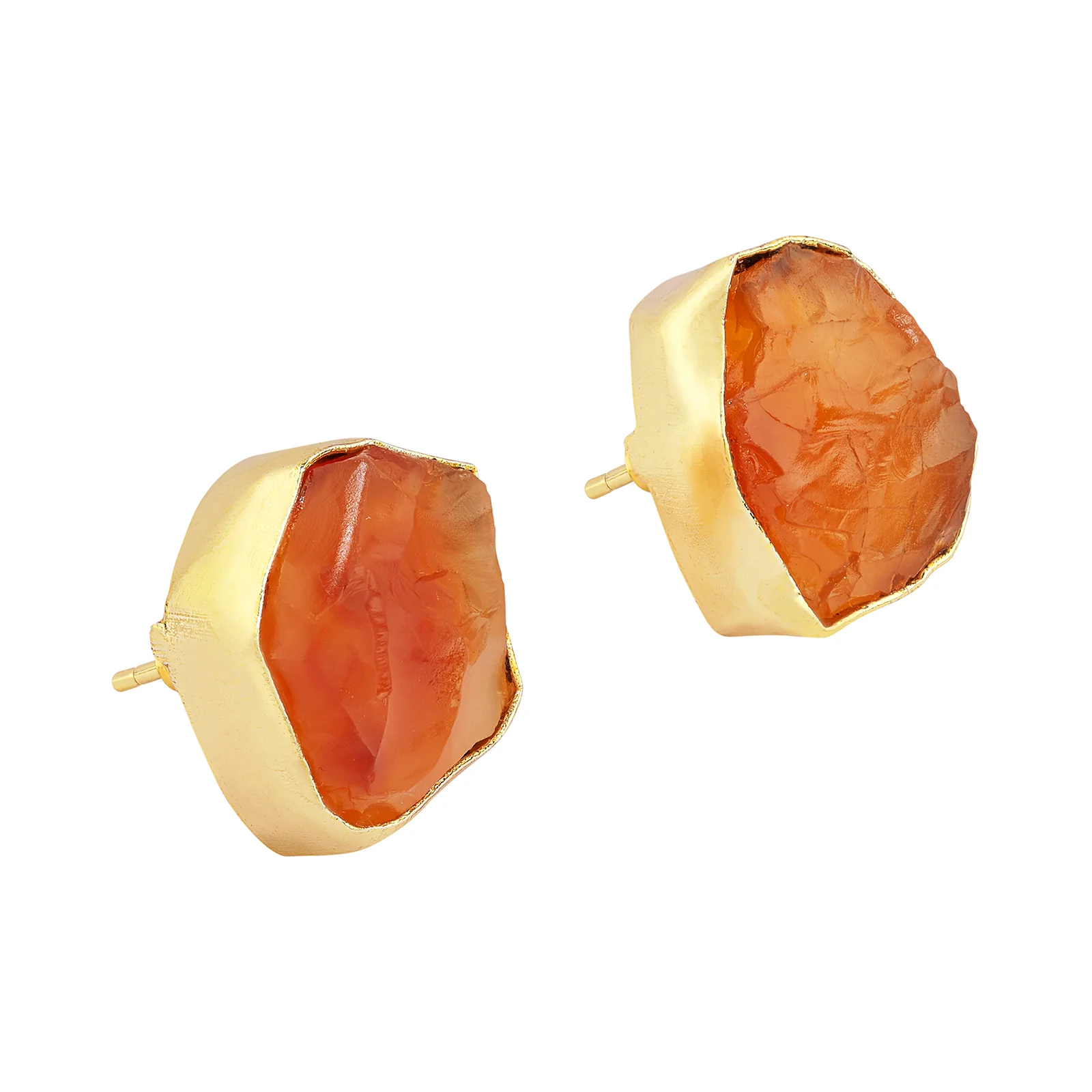 Soléa Orange Natural Stone Earrings - Image 4