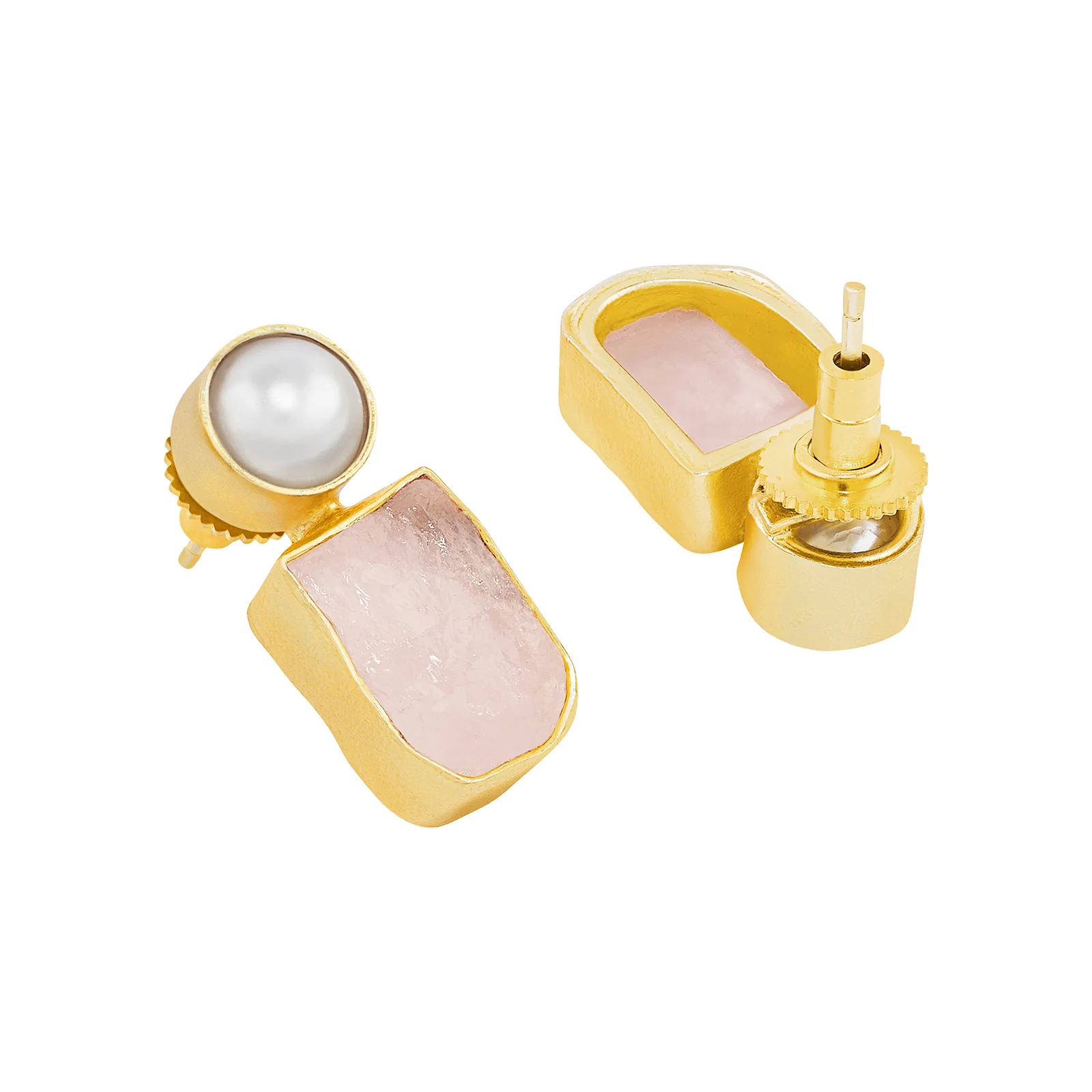 Soléa Pearl Pink Natural Stone Earrings - Image 5