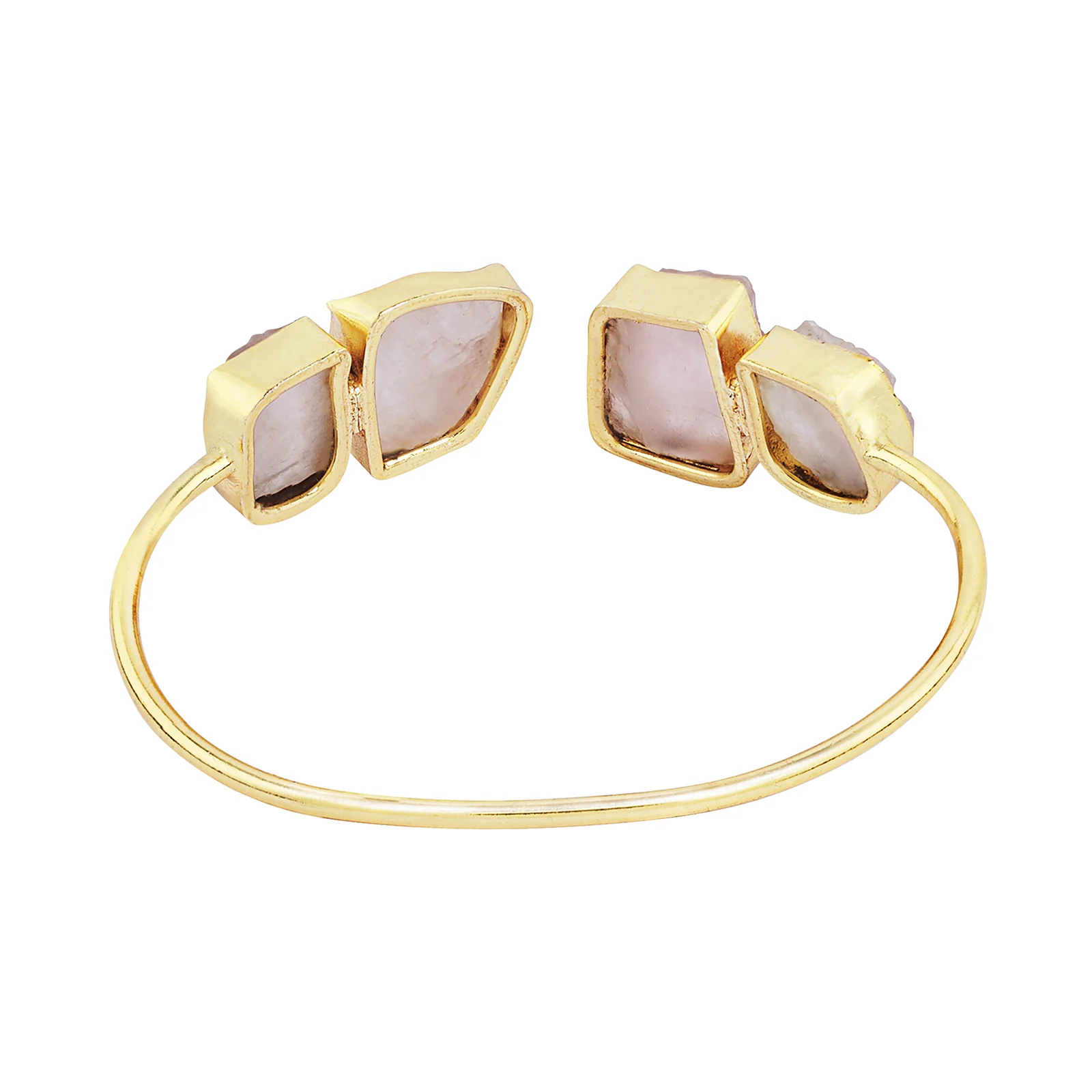 Soléa Pink Natural Stone Cuff Bracelet - Image 5