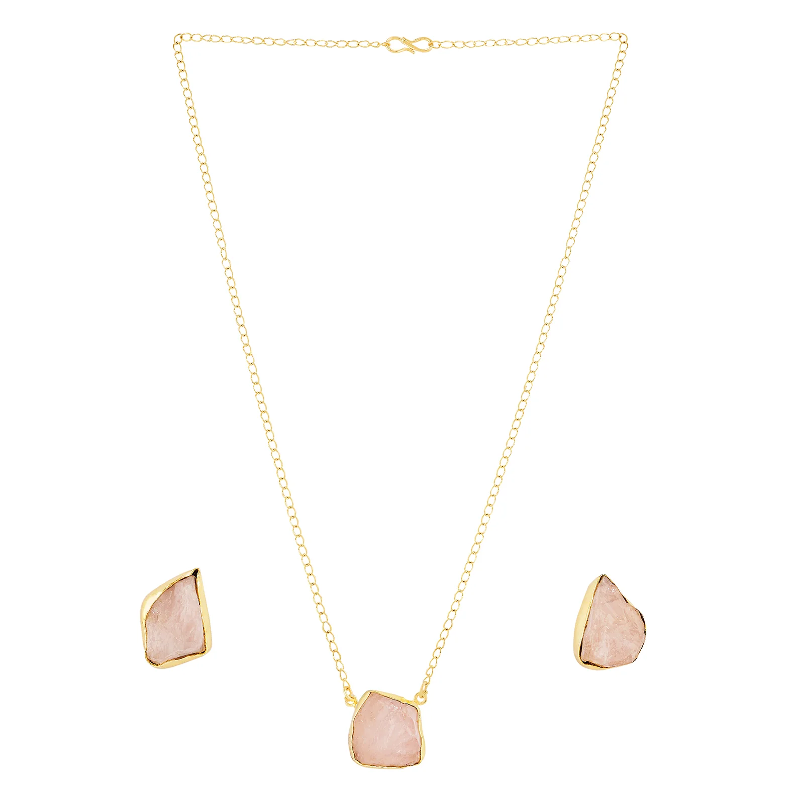 Soléa Pink Natural Stone Necklace Set - Image 3