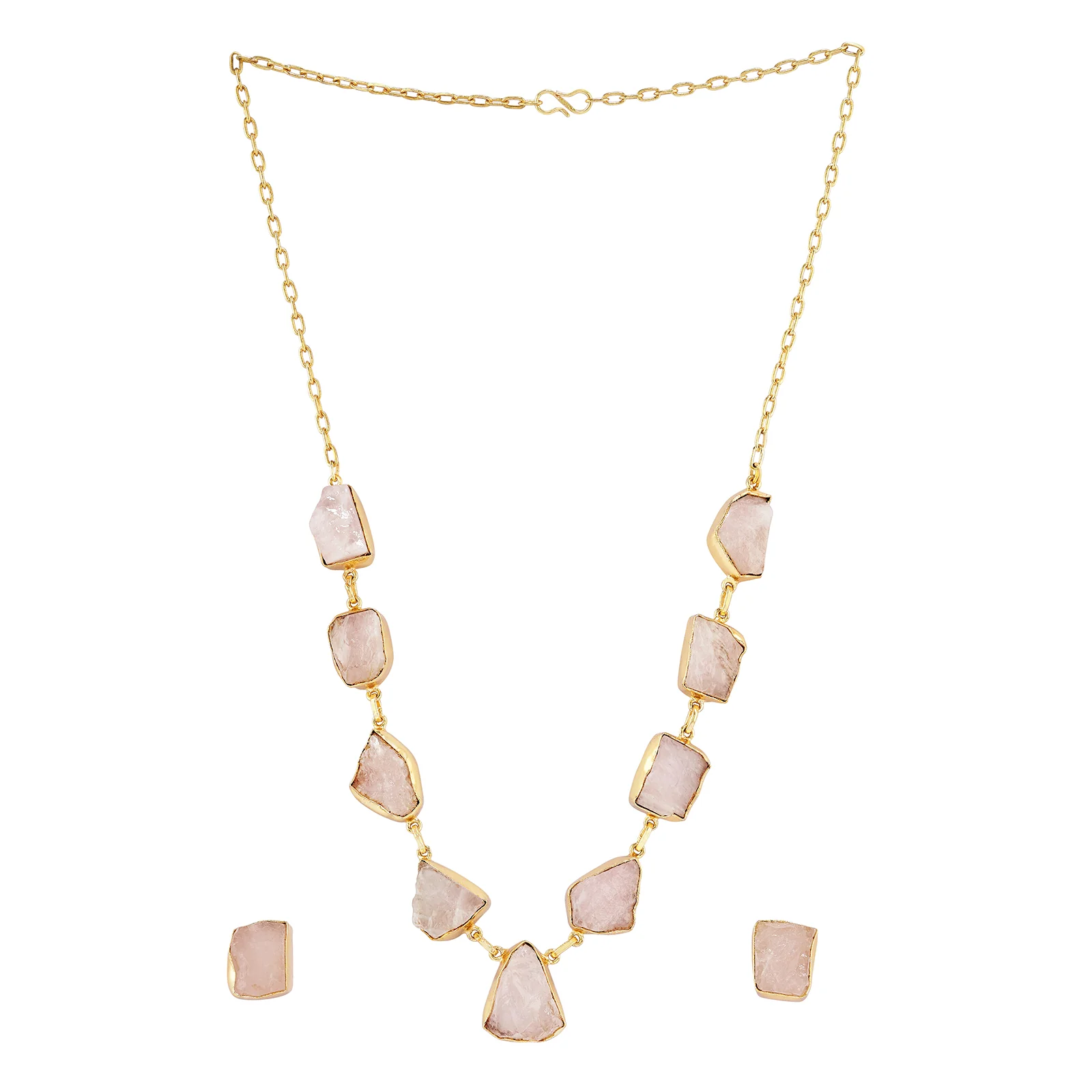 Soléa Pink Natural Stone Royal Necklace Set - Image 3