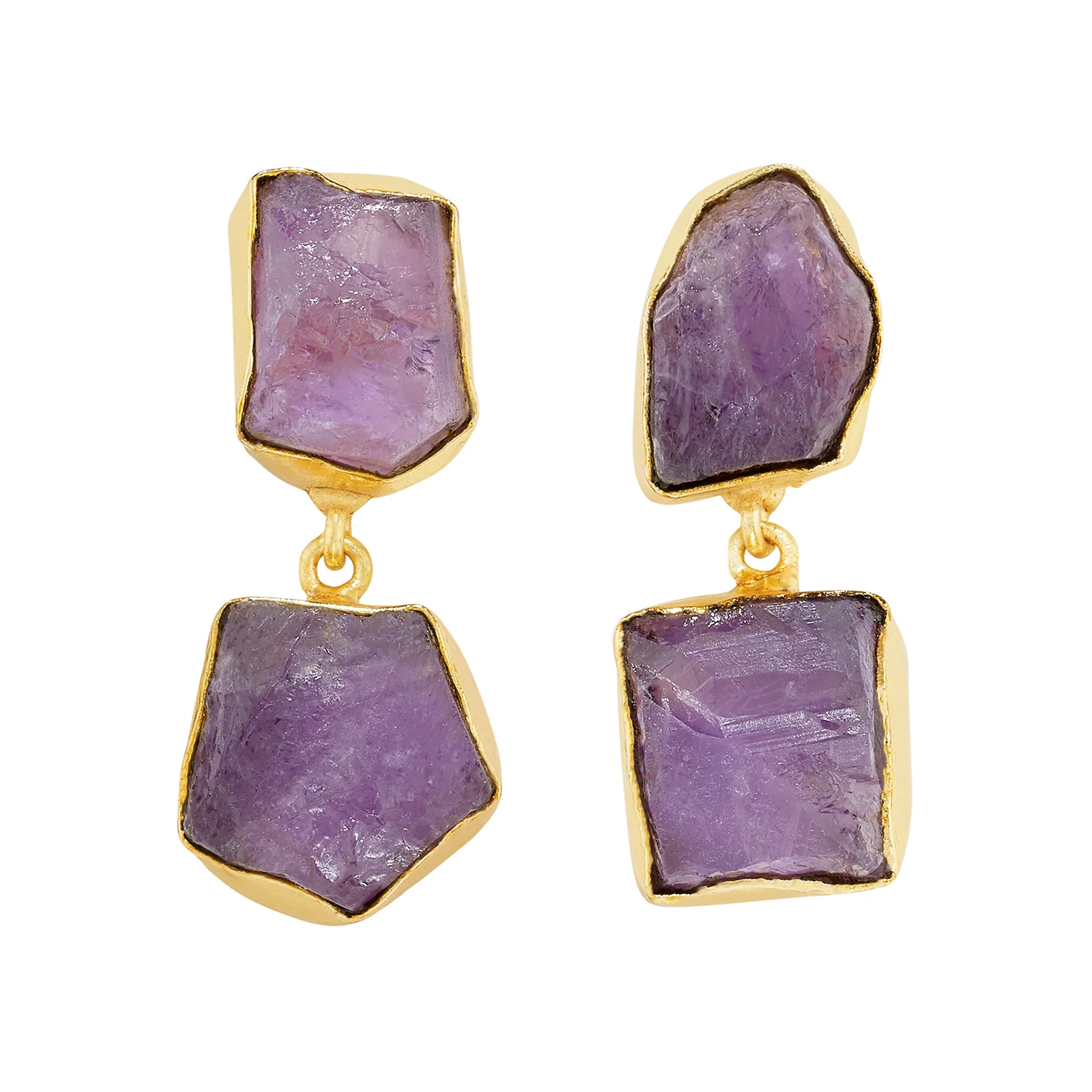 Soléa Purple Natural Stone Danglers - Image 3