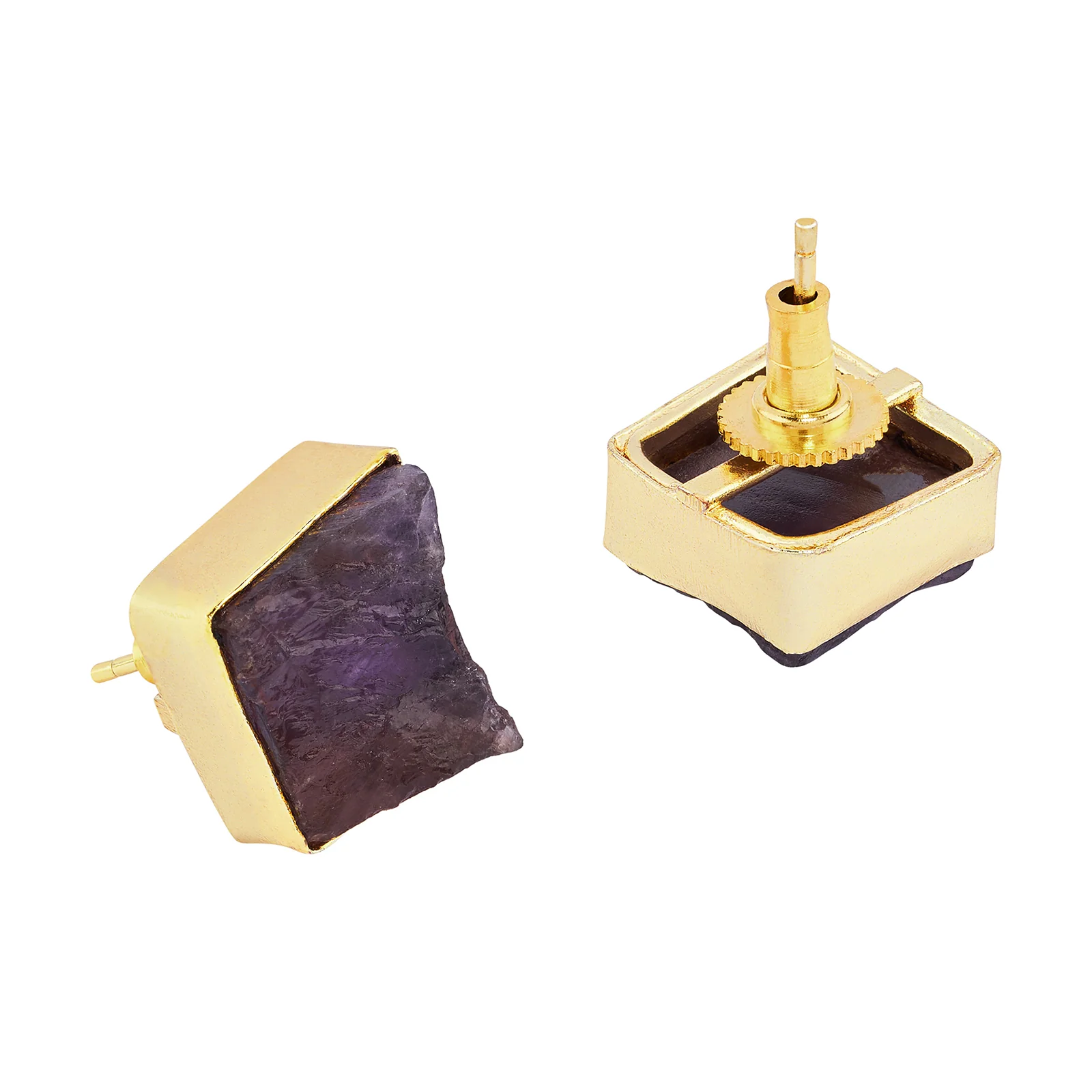 Soléa Purple Natural Stone Earrings - Image 5