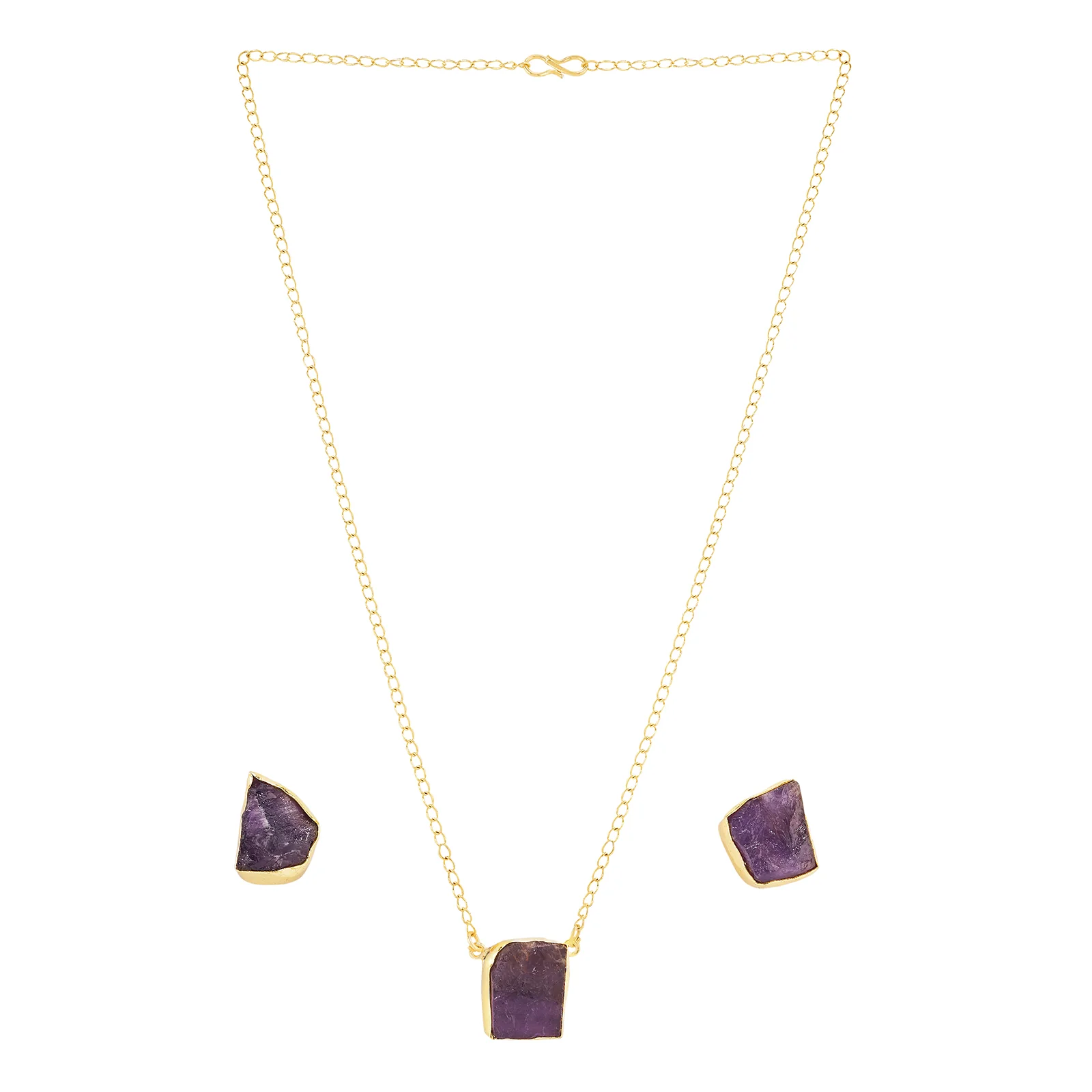Soléa Purple Natural Stone Necklace Set - Image 3