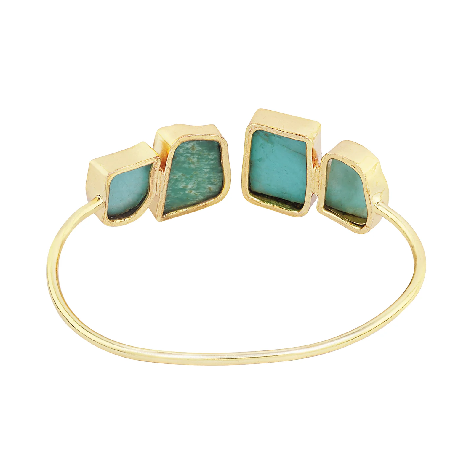 Soléa Turquoise Natural Stone Cuff Bracelet - Image 5