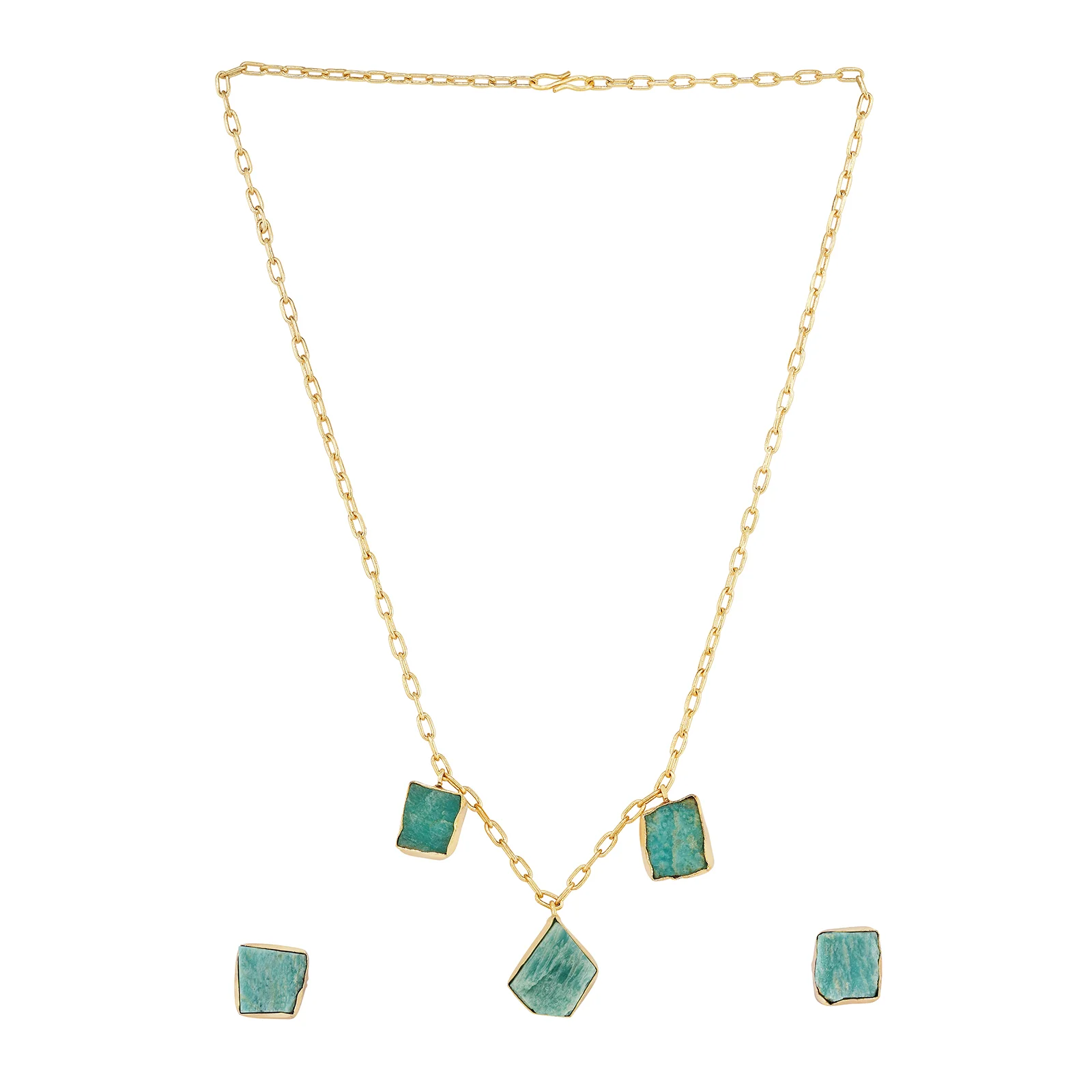 Soléa Turquoise Trio Natural Stone Necklace Set - Image 3