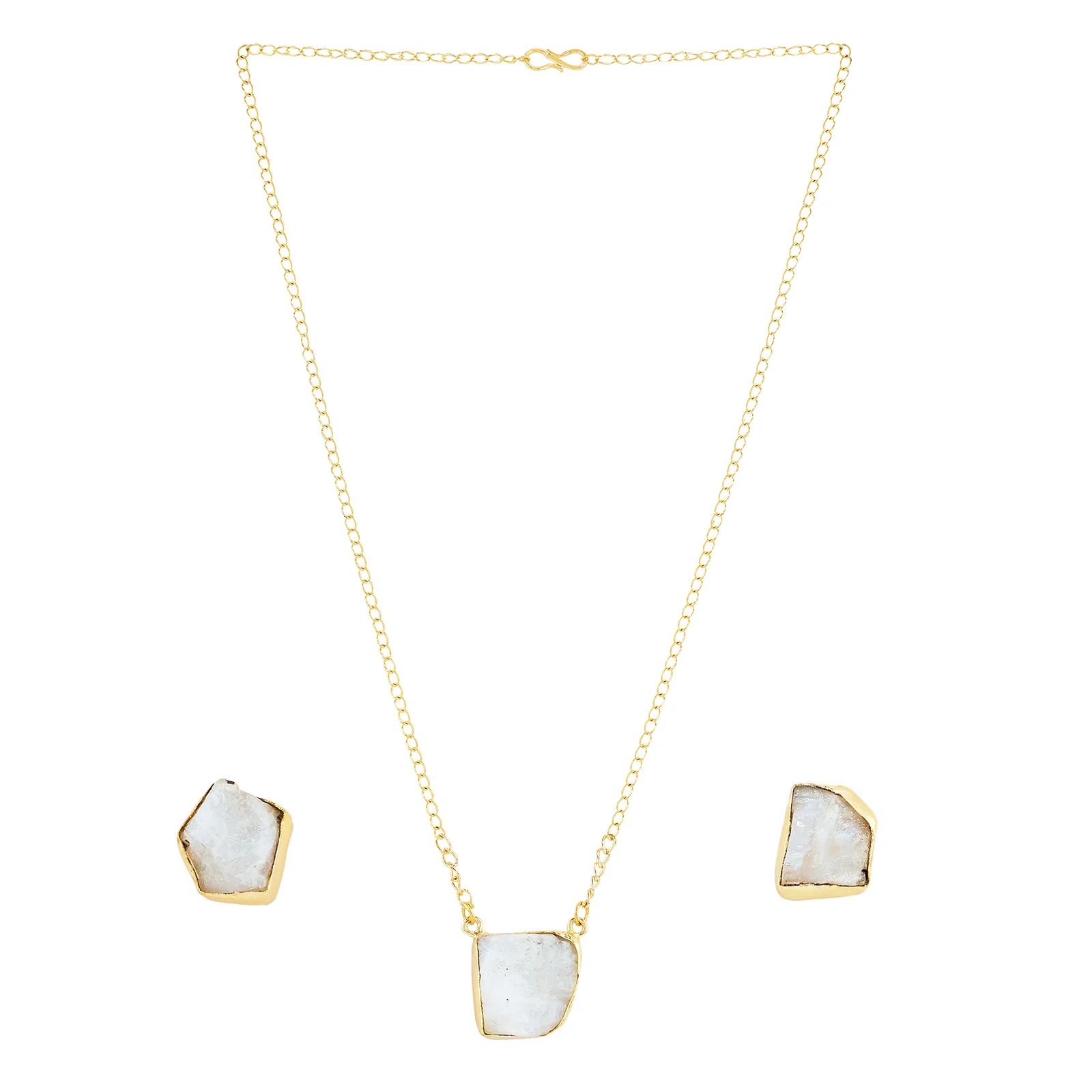 Soléa White Natural Stone Necklace Set - Image 3