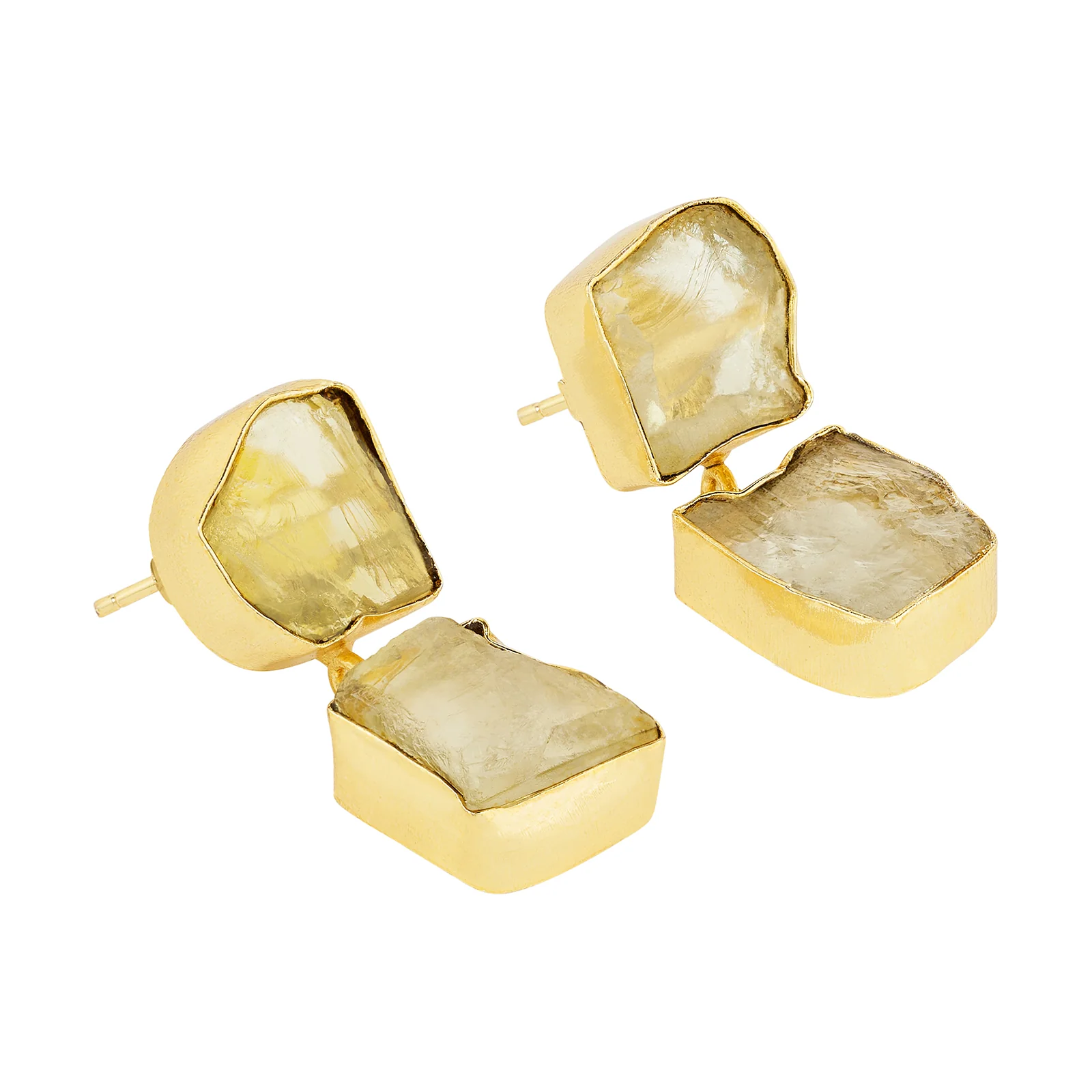 Soléa Yellow Natural Stone Danglers - Image 4