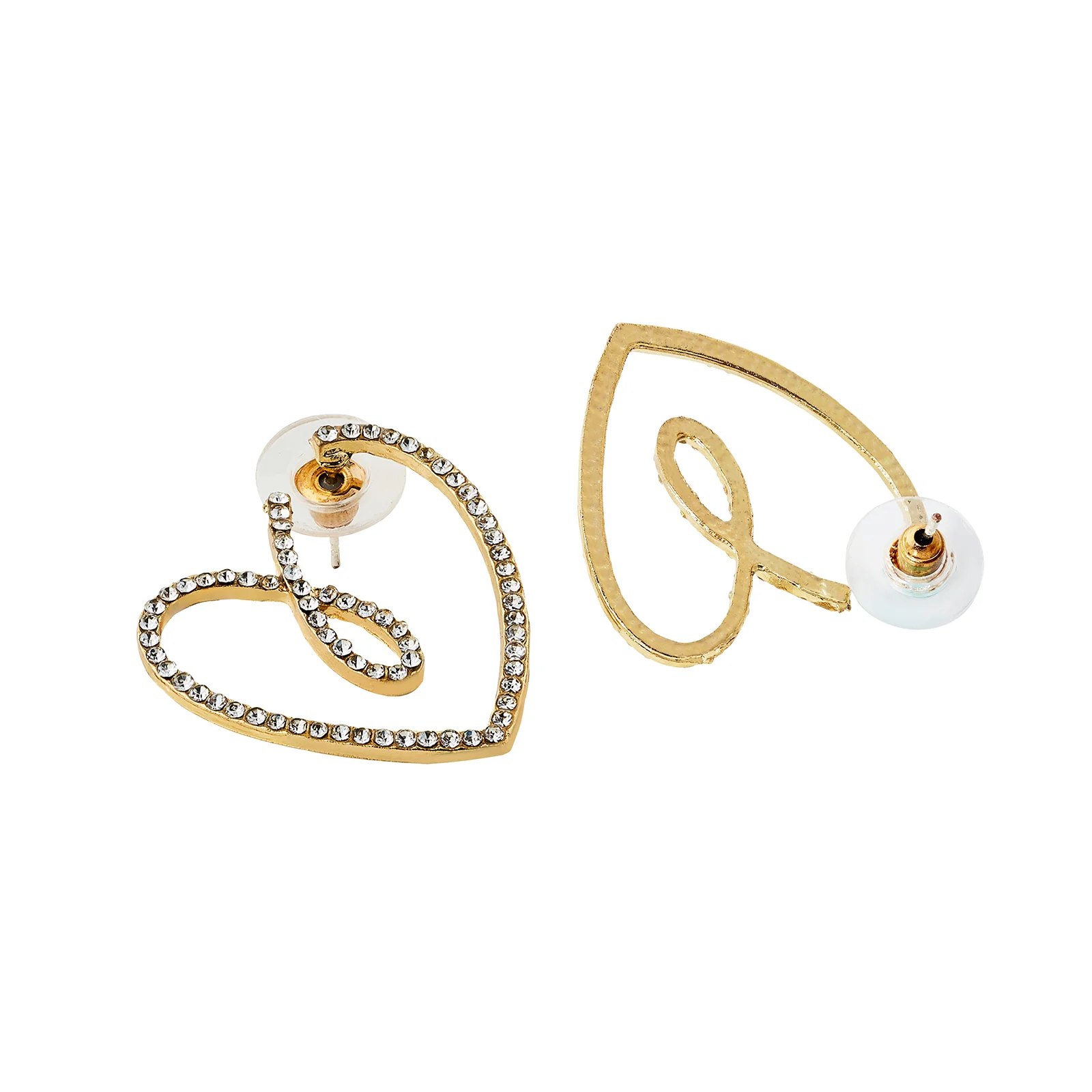 Soliso Heart Gold Bling Earrings - Image 5