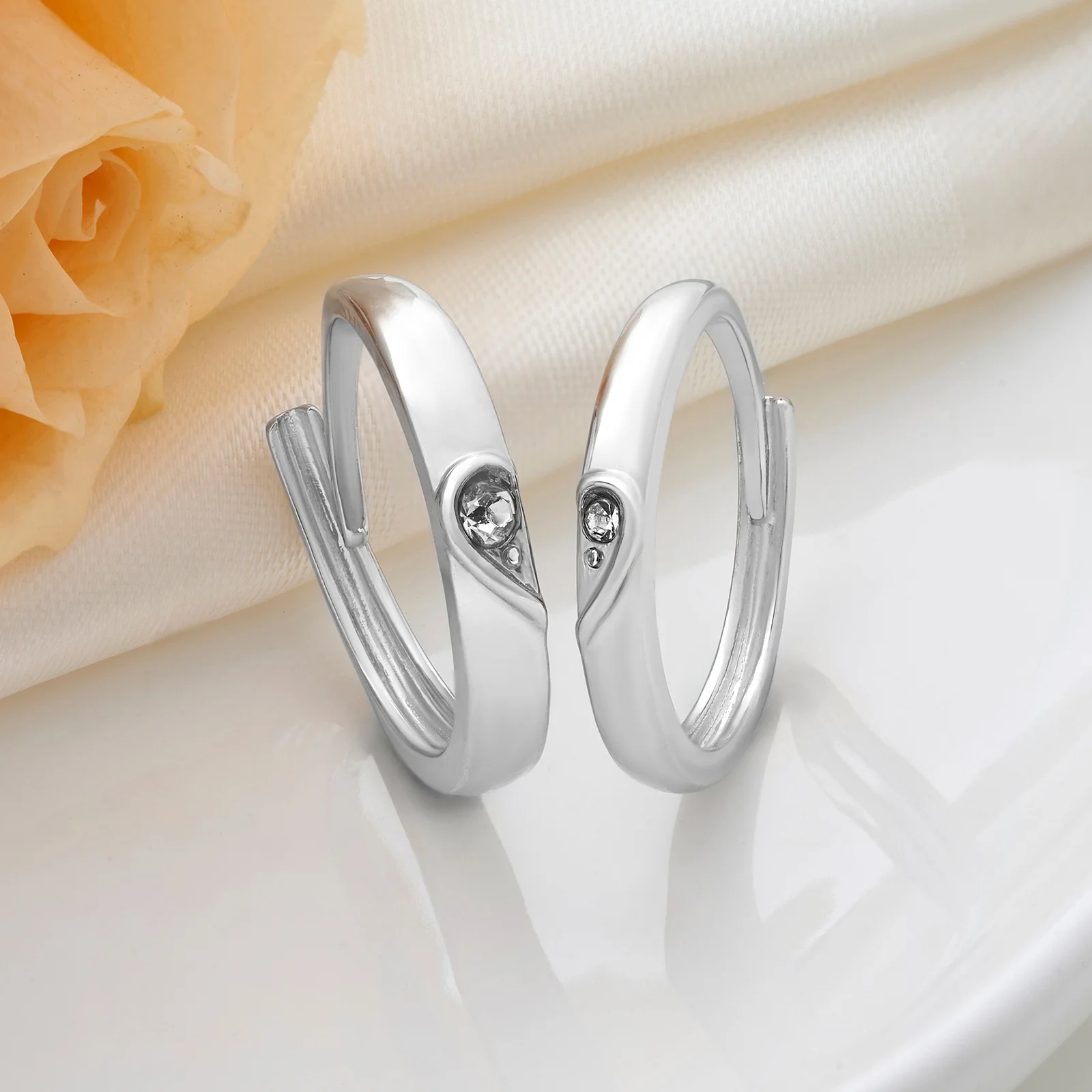 Sophie & Sky Love Hearts Couple Rings
