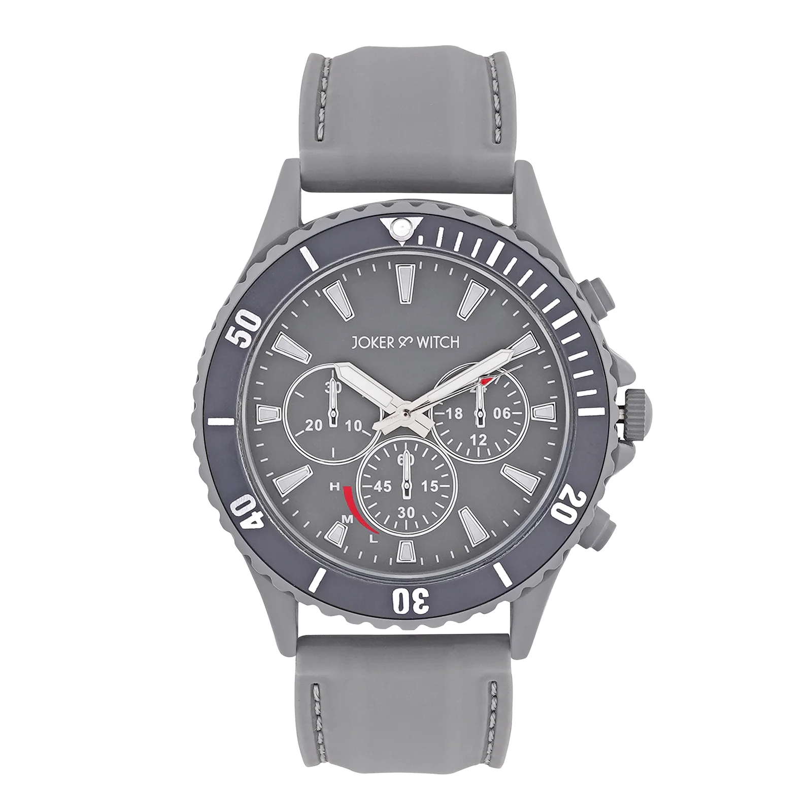 Spacey Grey XLarge Dial Silicone Strap Men's Watch