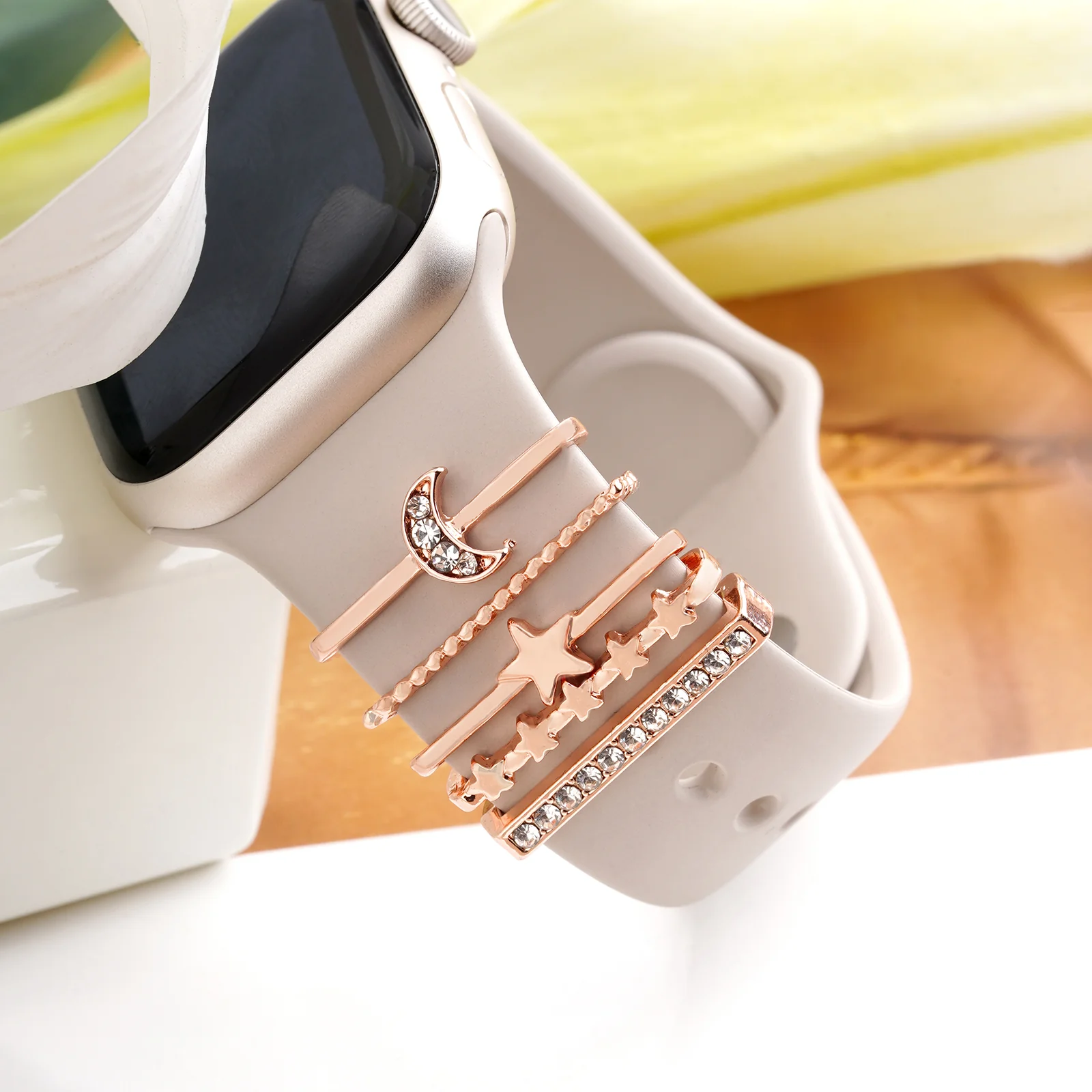 Starry Cosmo Rosegold Ring Watch Charm