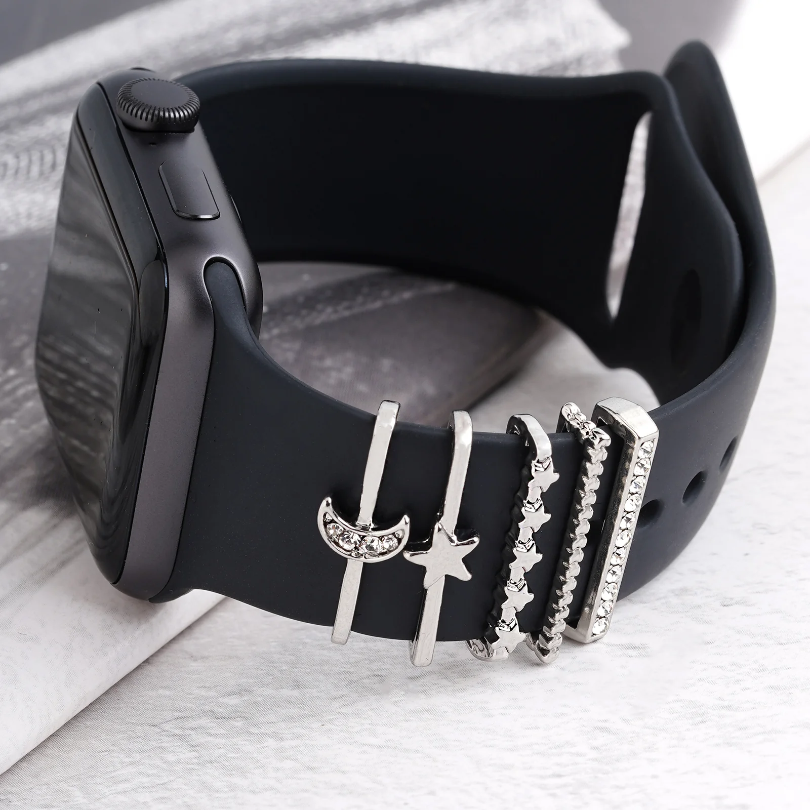 Starry Cosmo Silver Ring Watch Charm