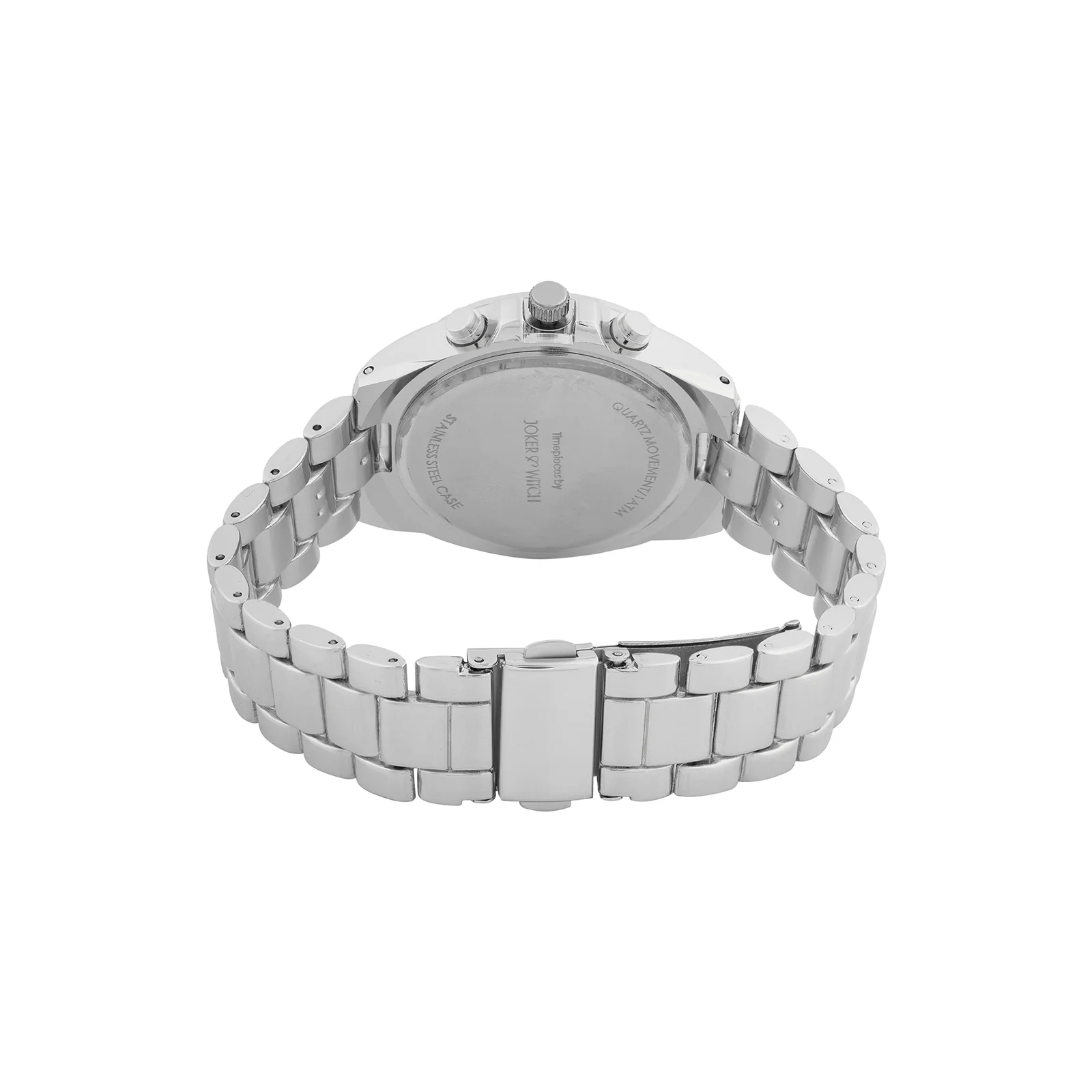 Stellar White Large Dial Silver Linked Chain Strap Women's Watch - Image 6