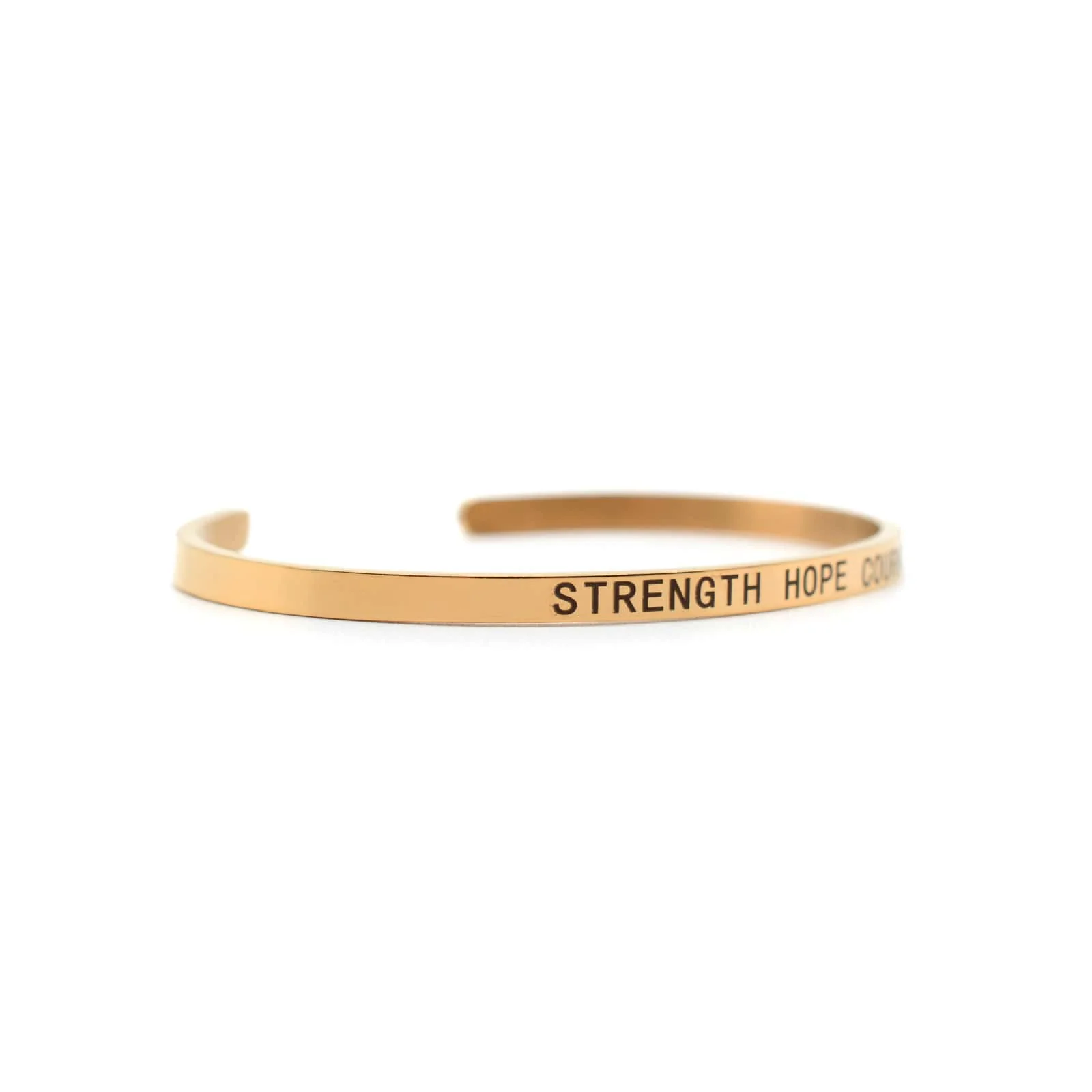 Strength Hope Courage Rose Gold Mantra Band - Image 3