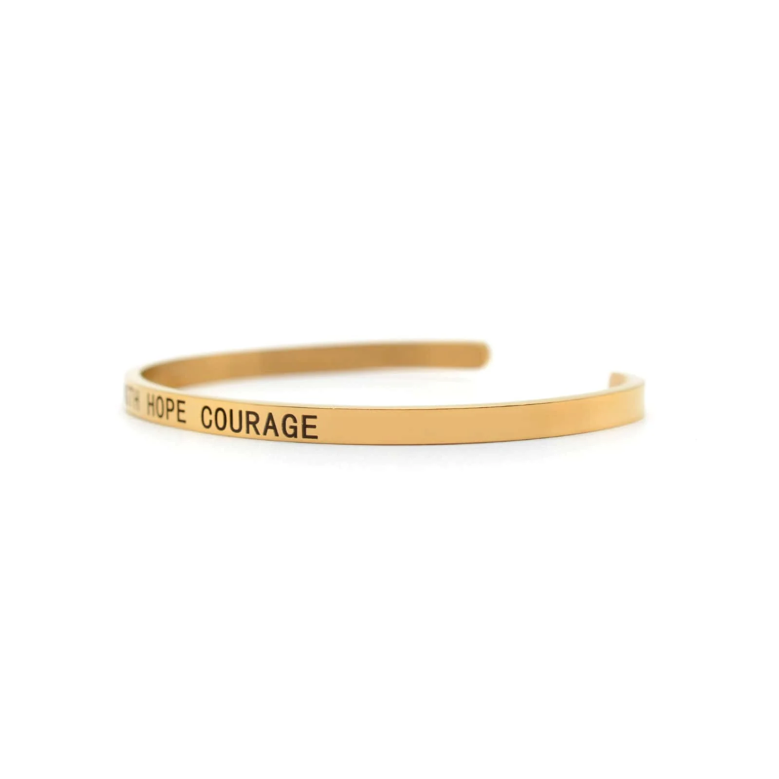 Strength Hope Courage Rose Gold Mantra Band - Image 4
