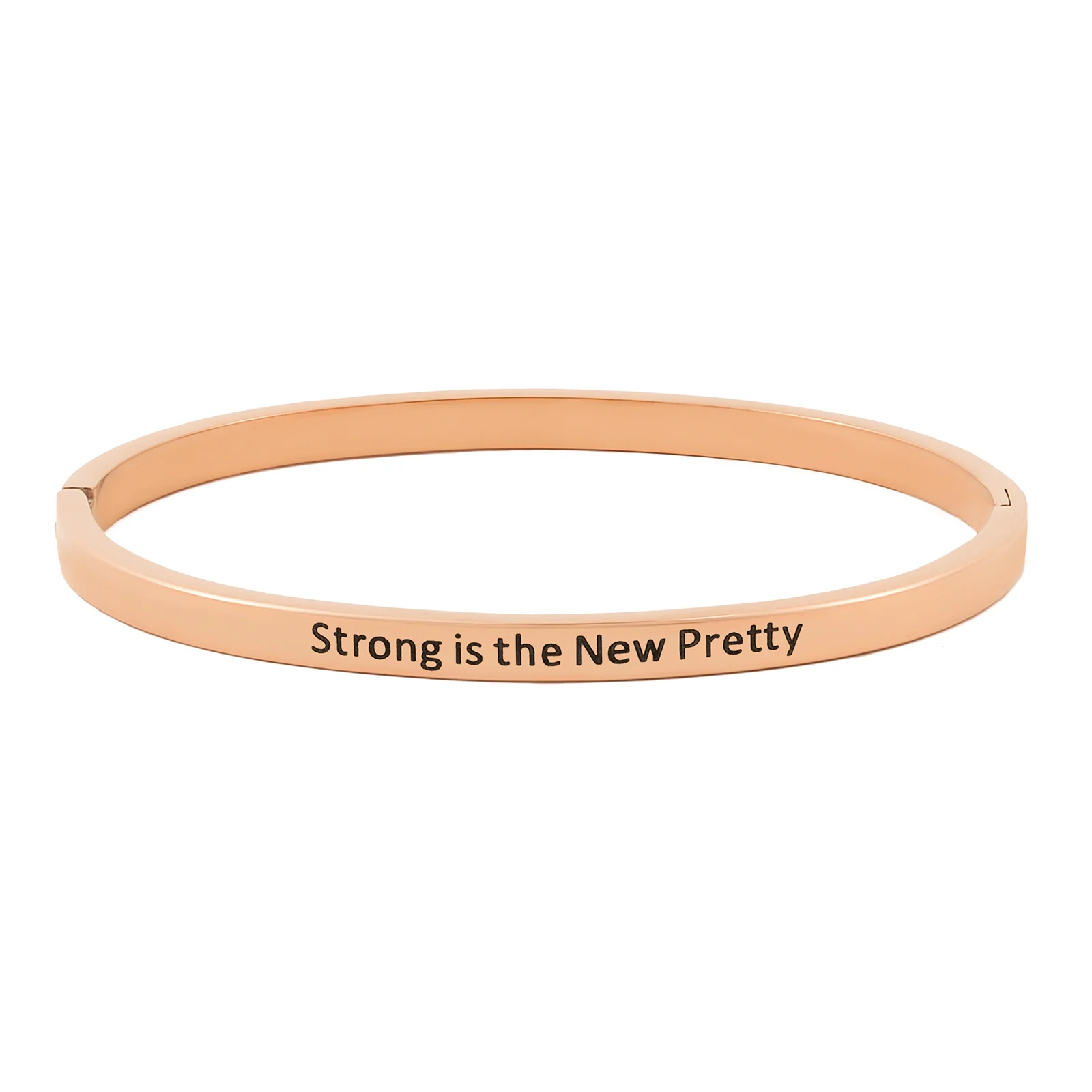 Strong is the New Pretty Rose Gold Mantra Band - Image 3