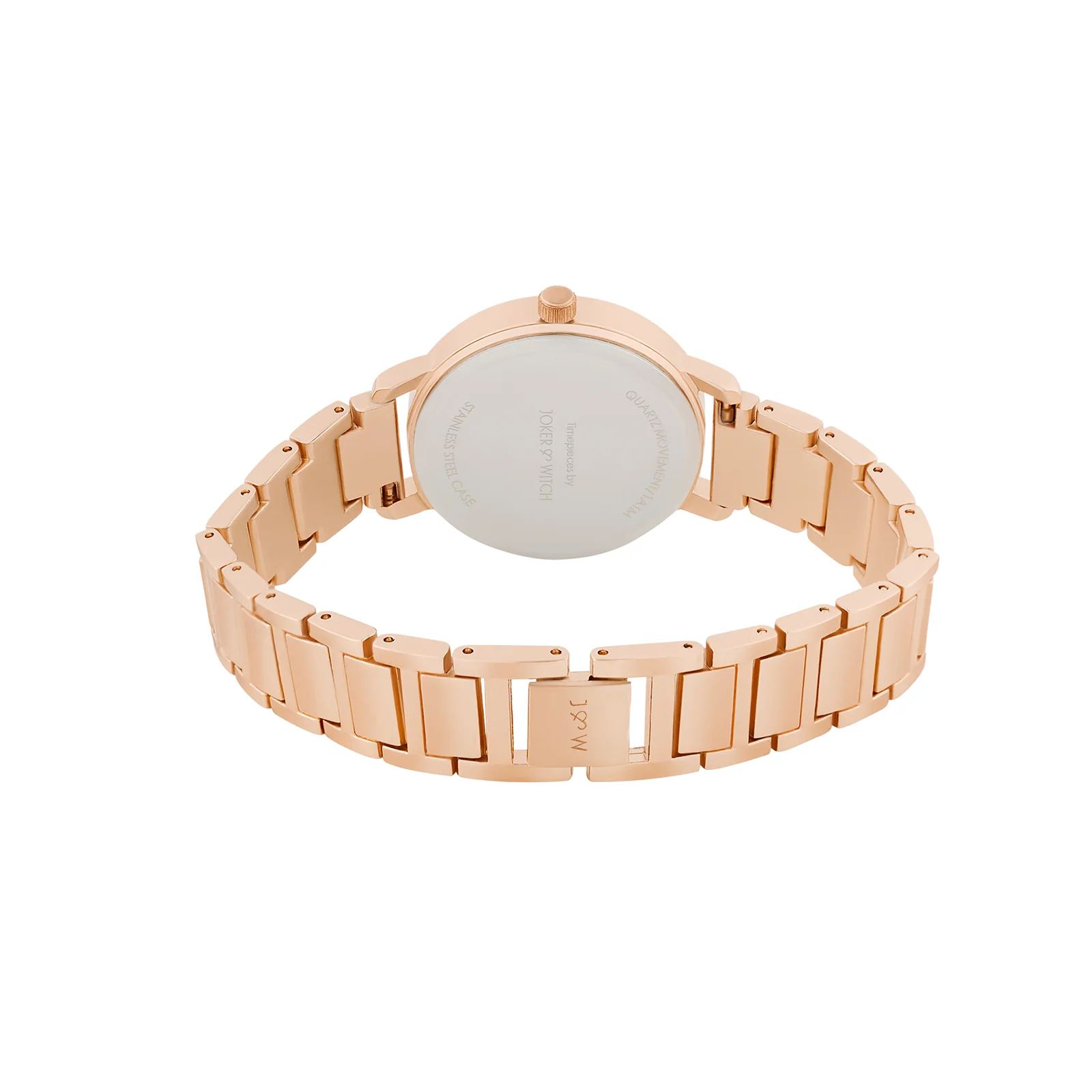 Taila Silver Medium Dial Rose Gold Linked Chain Strap Women's Watch - Image 6