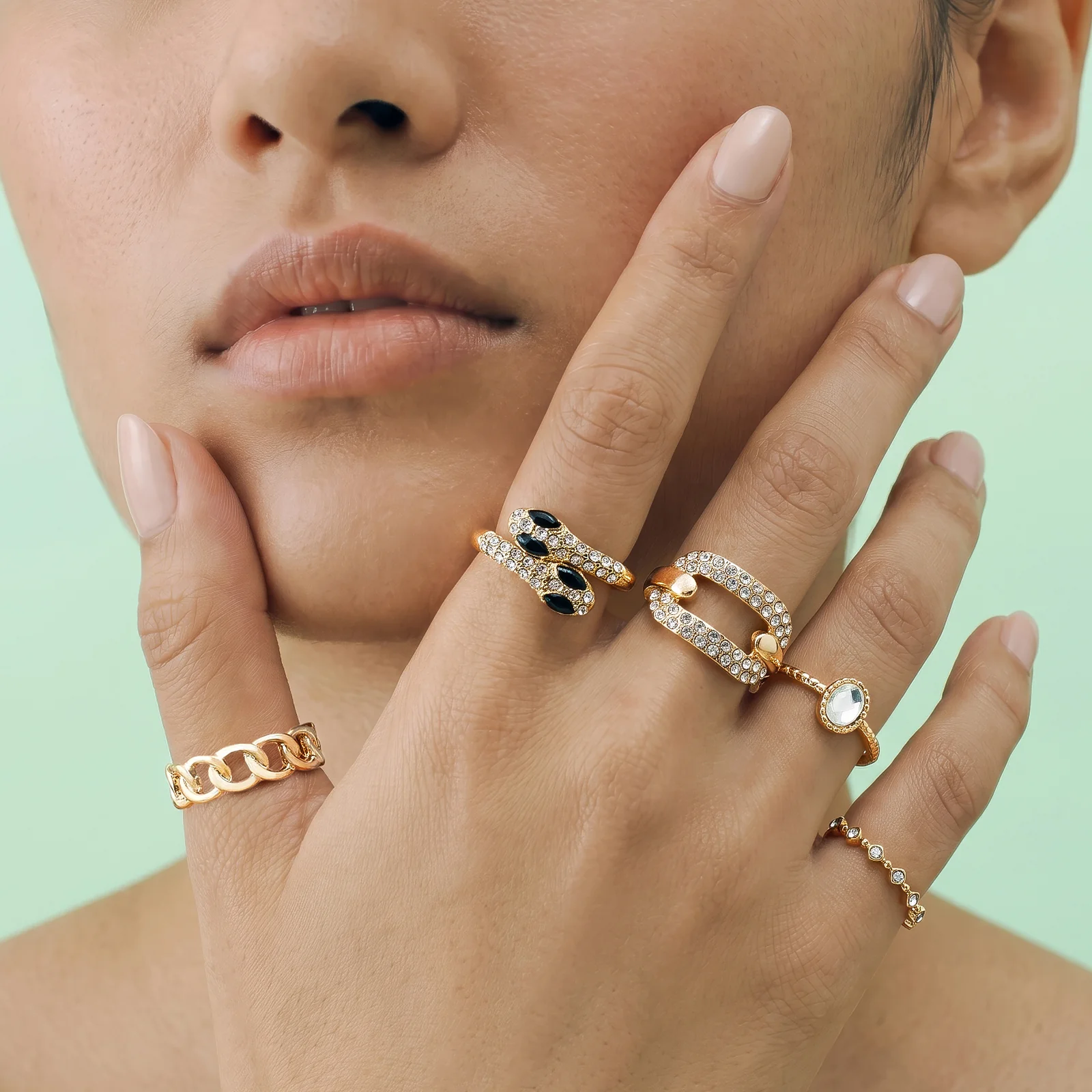 Tarelle Set of 5 Animal Rings