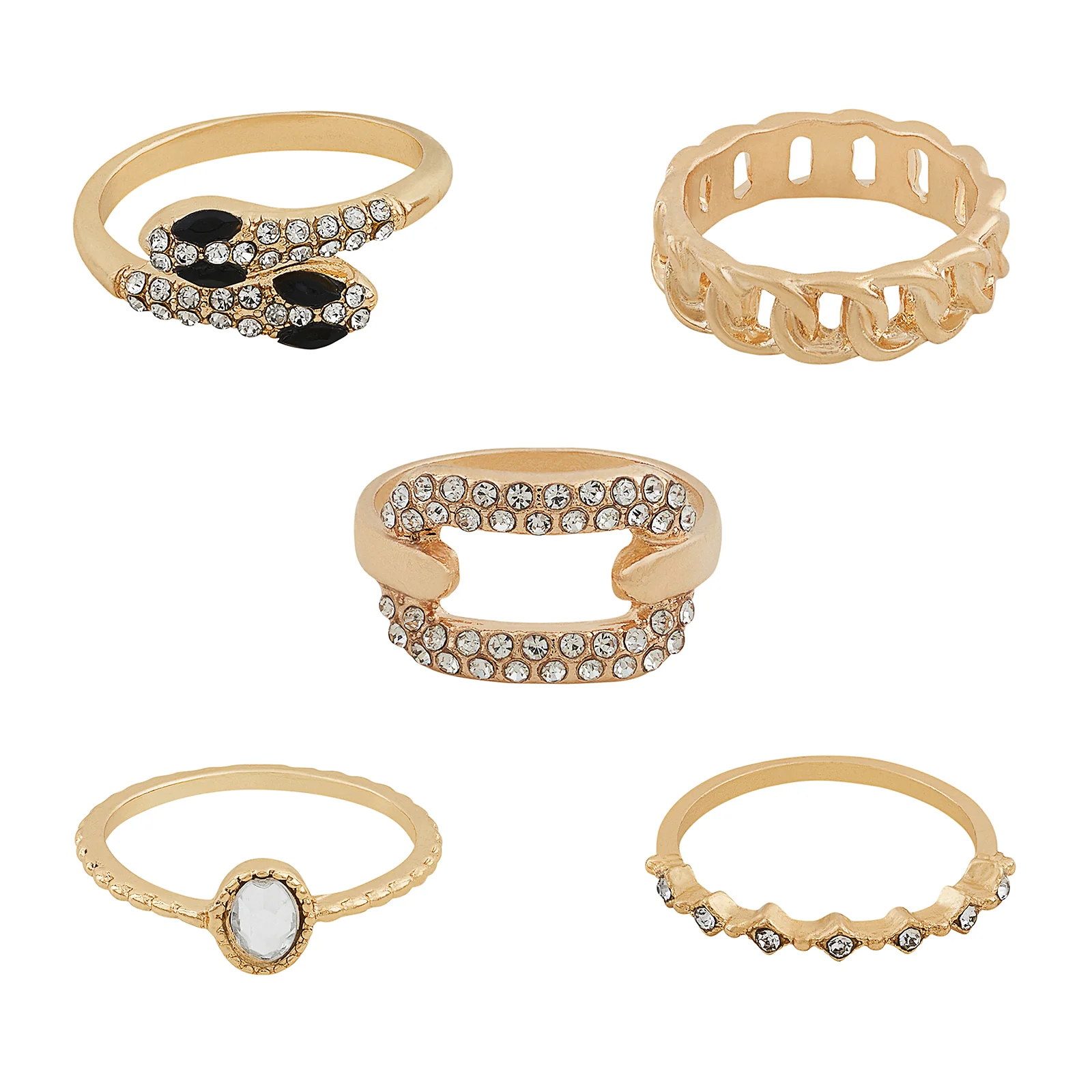 Tarelle Set of 5 Animal Rings - Image 3