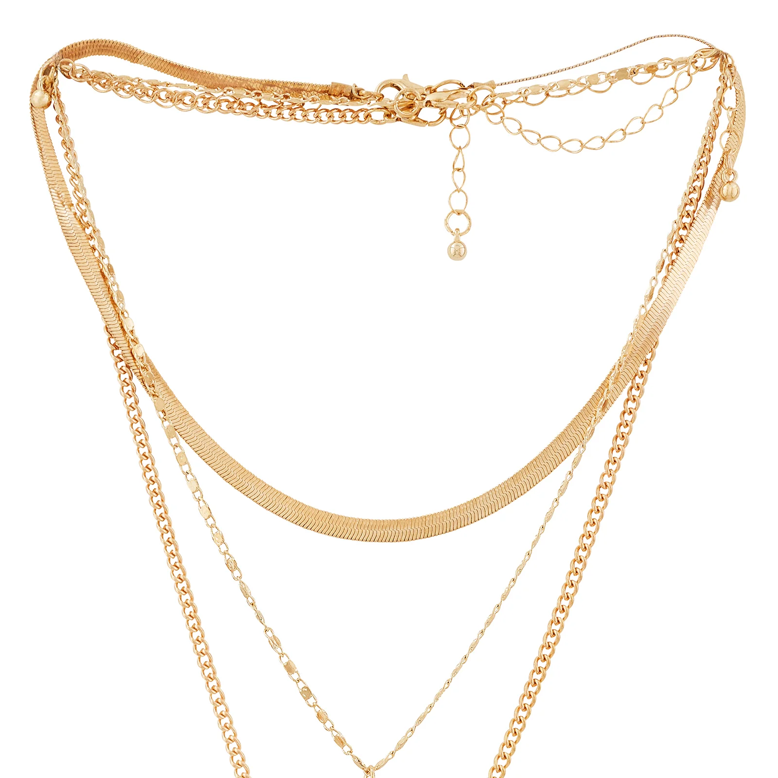 Tayra Gold Triple Layered Necklace - Image 5