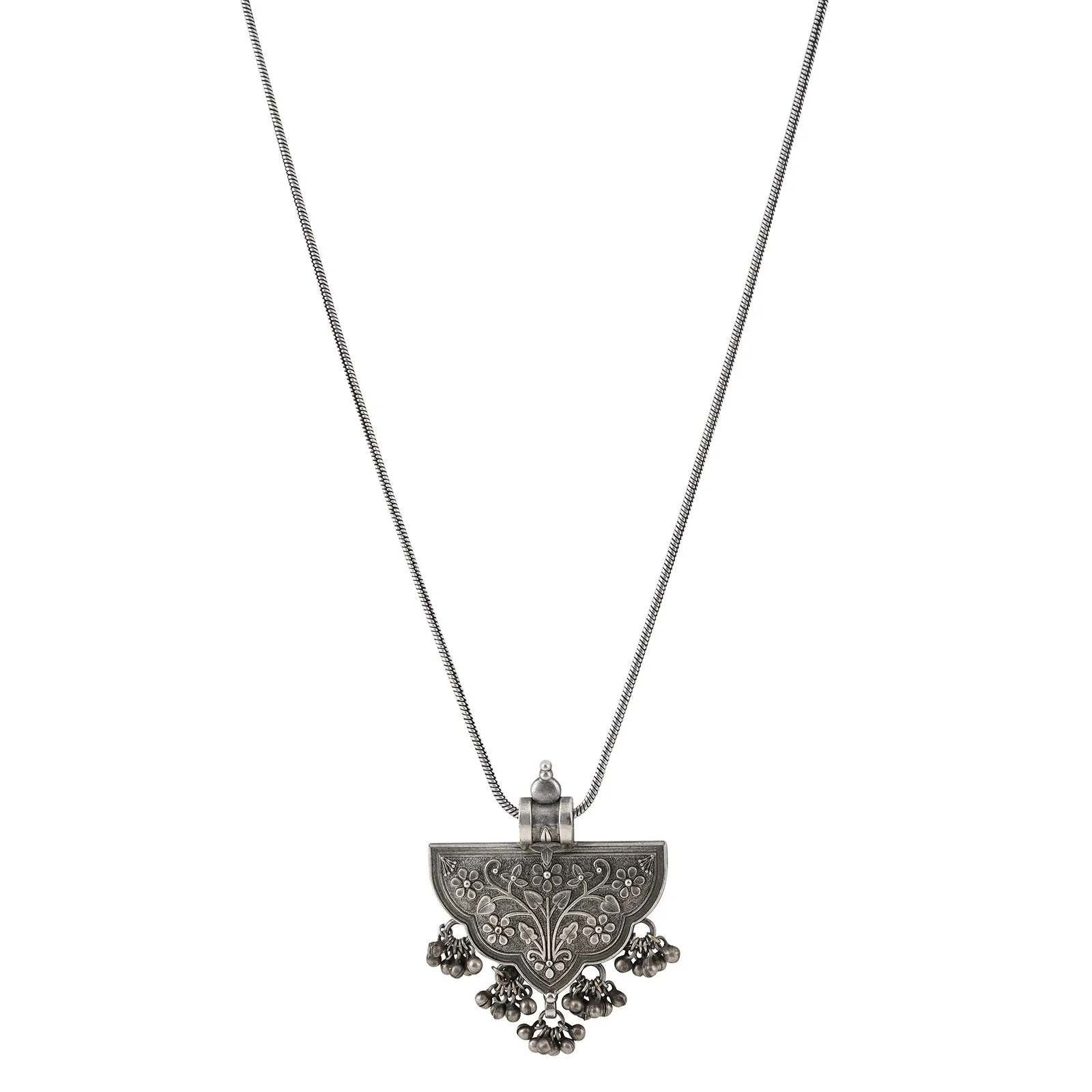 Teejh Aadri Silver Oxidised Necklace - Image 4