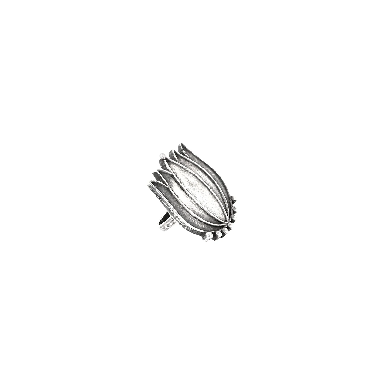 Teejh Aagha Silver Oxidised Ring - Image 4