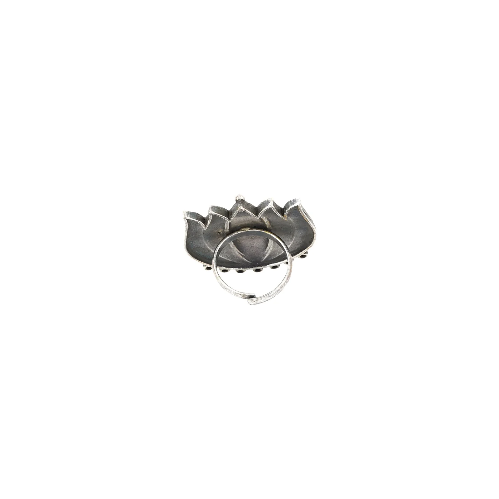Teejh Aagha Silver Oxidised Ring - Image 5