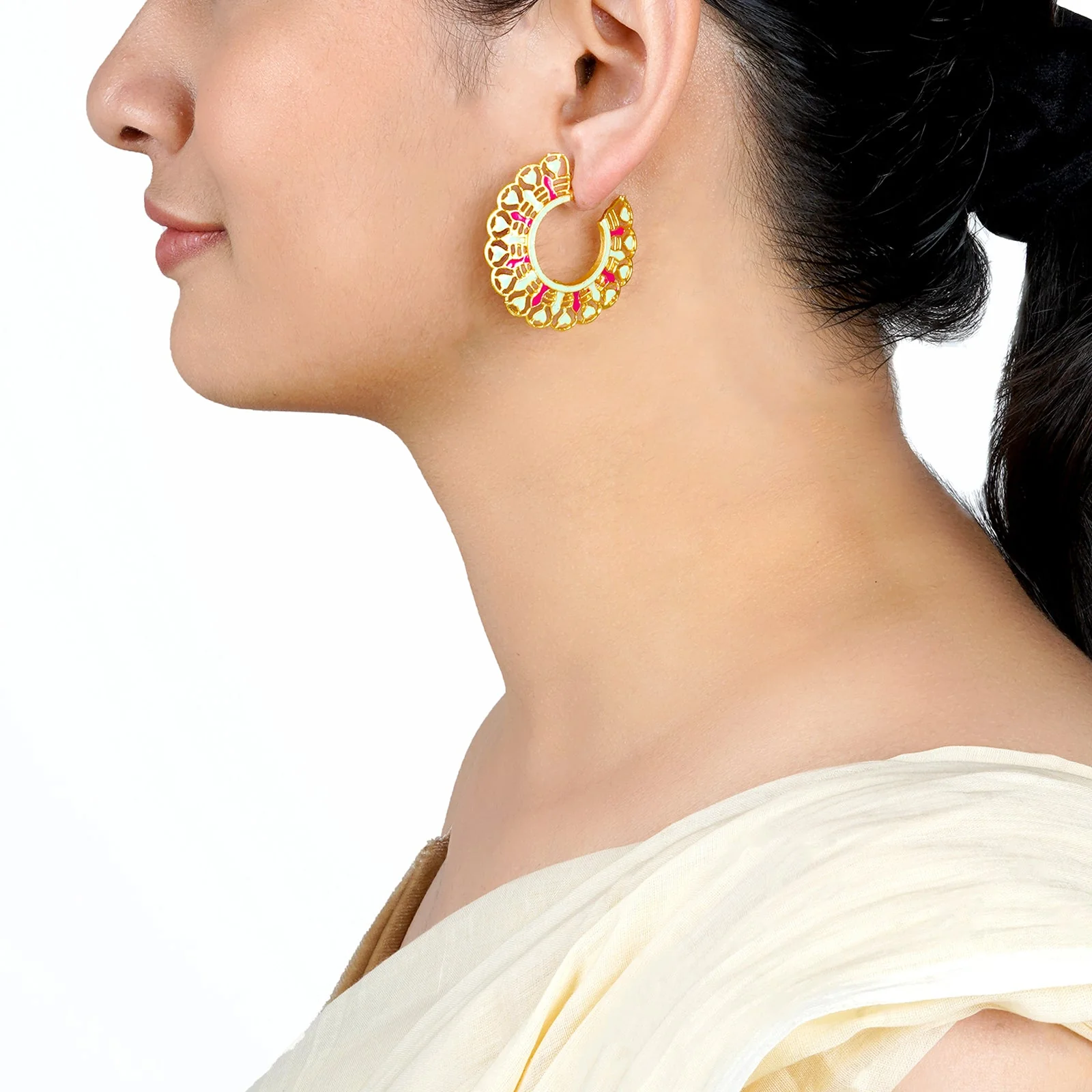 Teejh Aamani Red & Green Earrings - Image 2