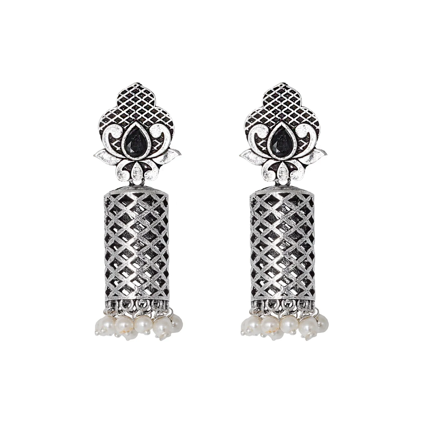 Teejh Babina Silver Oxidised Jewelry Gift Set - Image 3