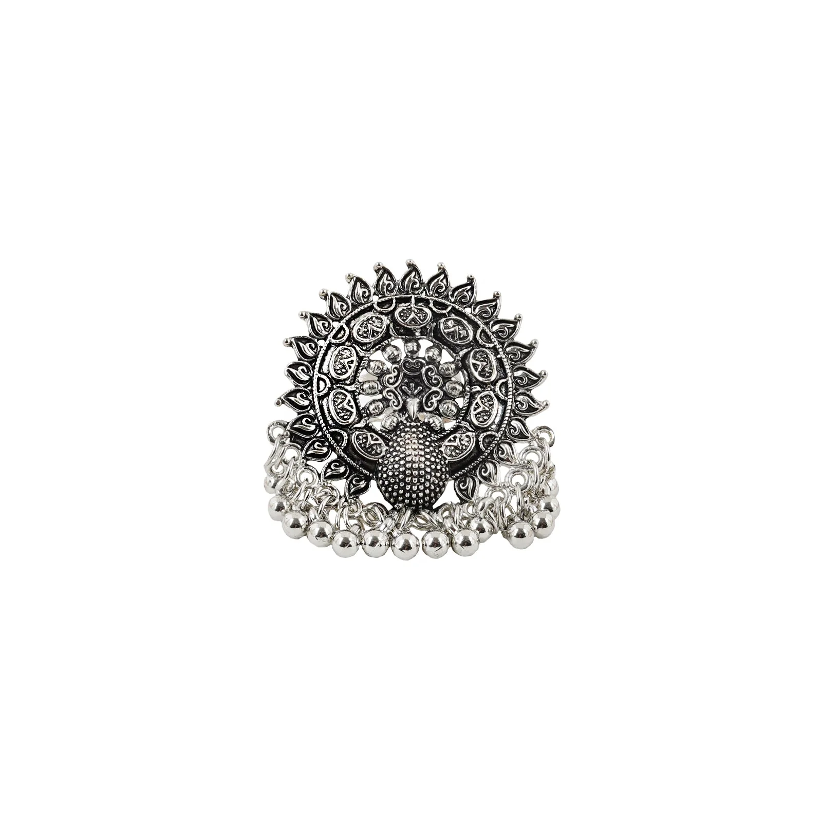 Teejh Cinthiya Silver Oxidised Ring - Image 3